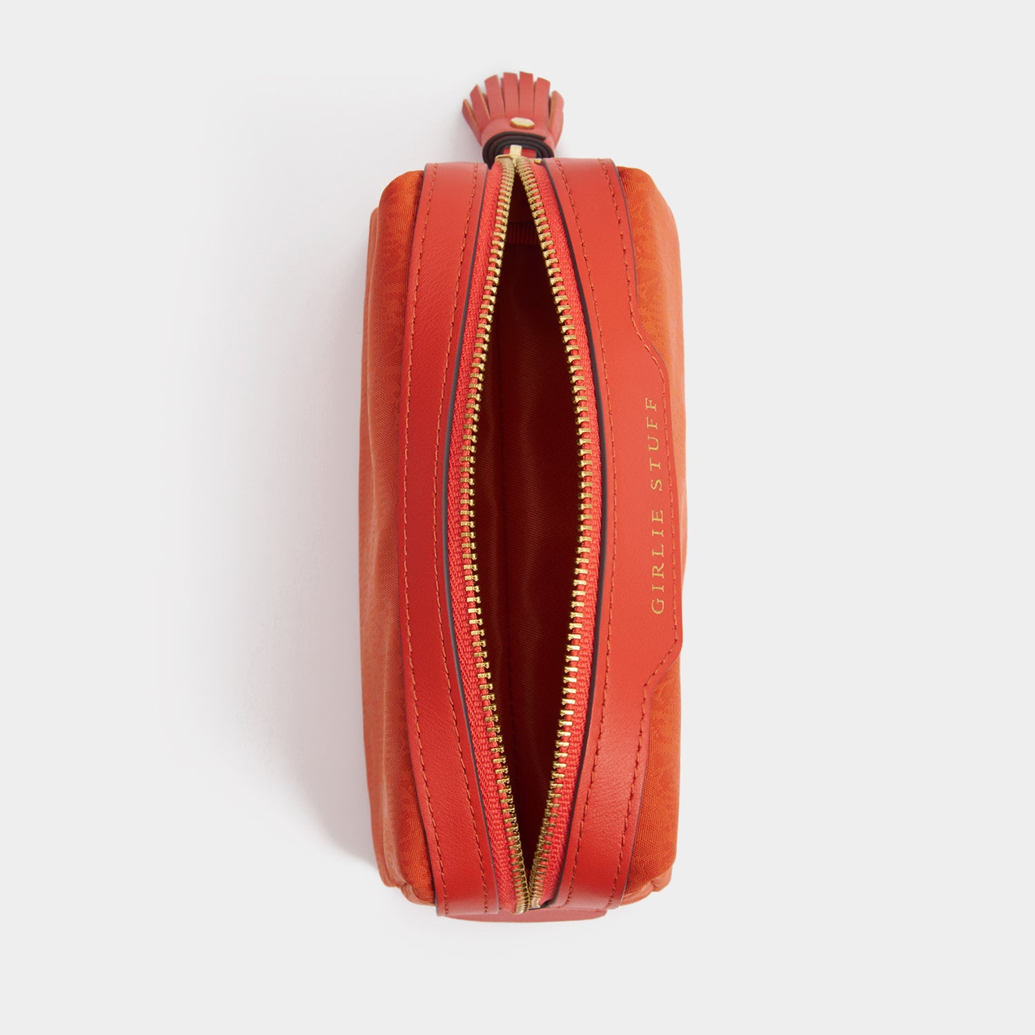 Logo Girlie Stuff Pouch -

          
            Jacquard Nylon in Burnt Sienna -
          

          Anya Hindmarch UK
