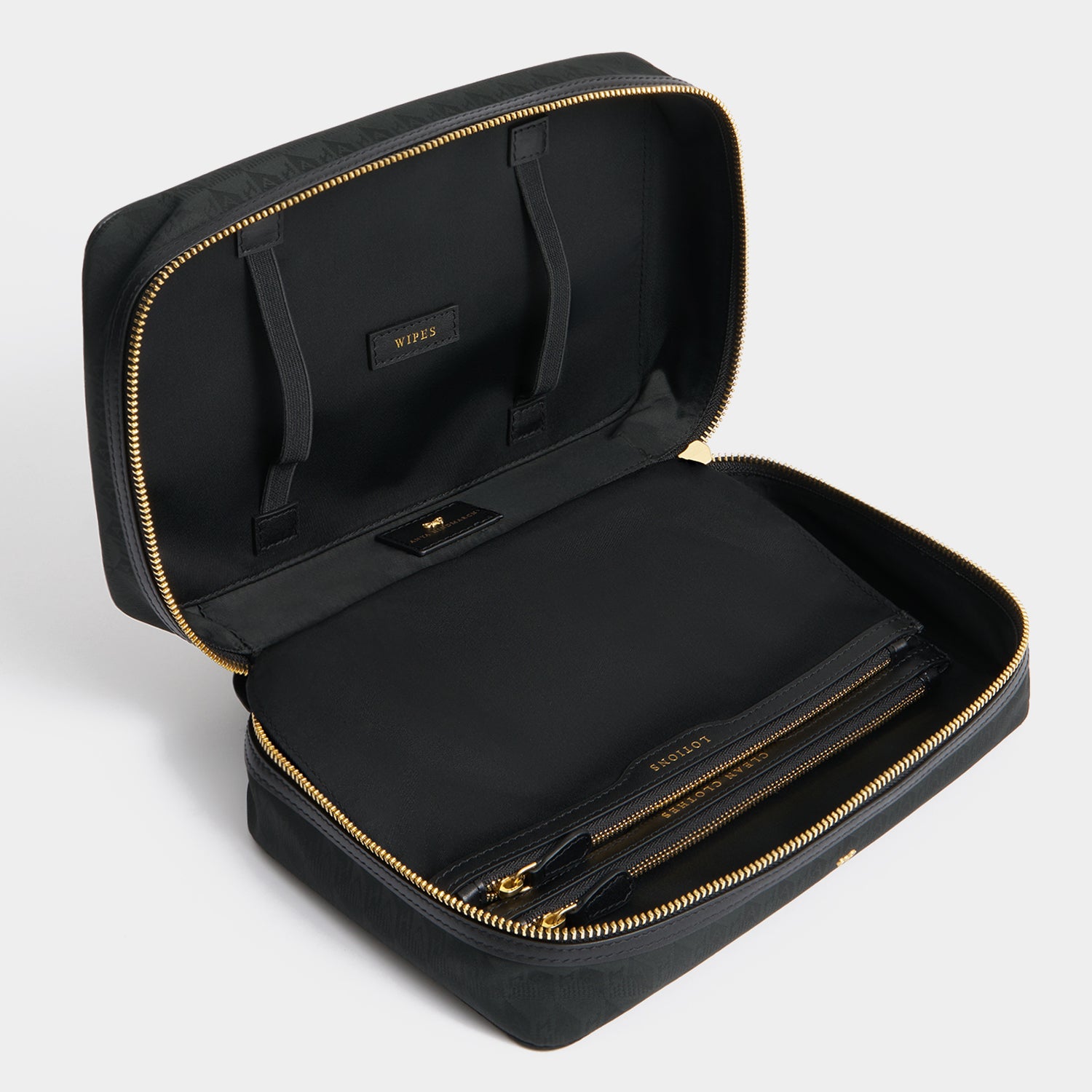 Logo Baby Emergency Kit -

          
            Jacquard Nylon in Black -
          

          Anya Hindmarch UK
