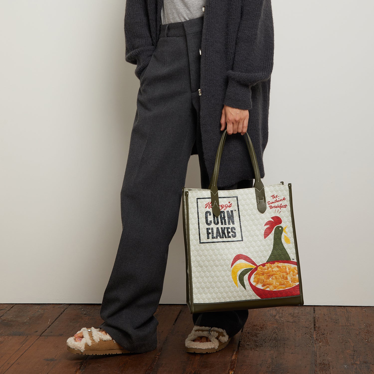 Anya Brands Corn Flakes Tote -

                  
                    Recycled Canvas in Chalk -
                  

                  Anya Hindmarch UK
