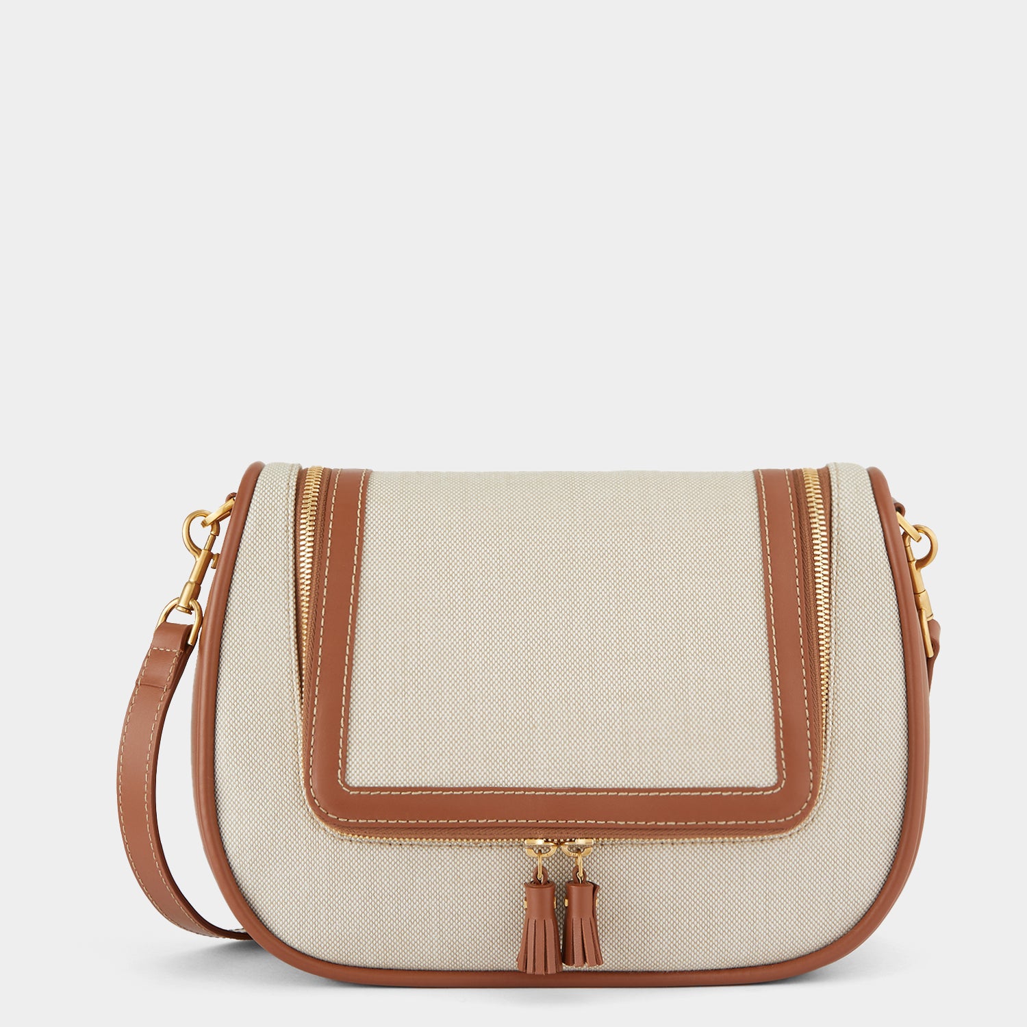 Vere Soft Satchel Cross-body -

                  
                    Mixed Canvas in Natural -
                  

                  Anya Hindmarch UK
