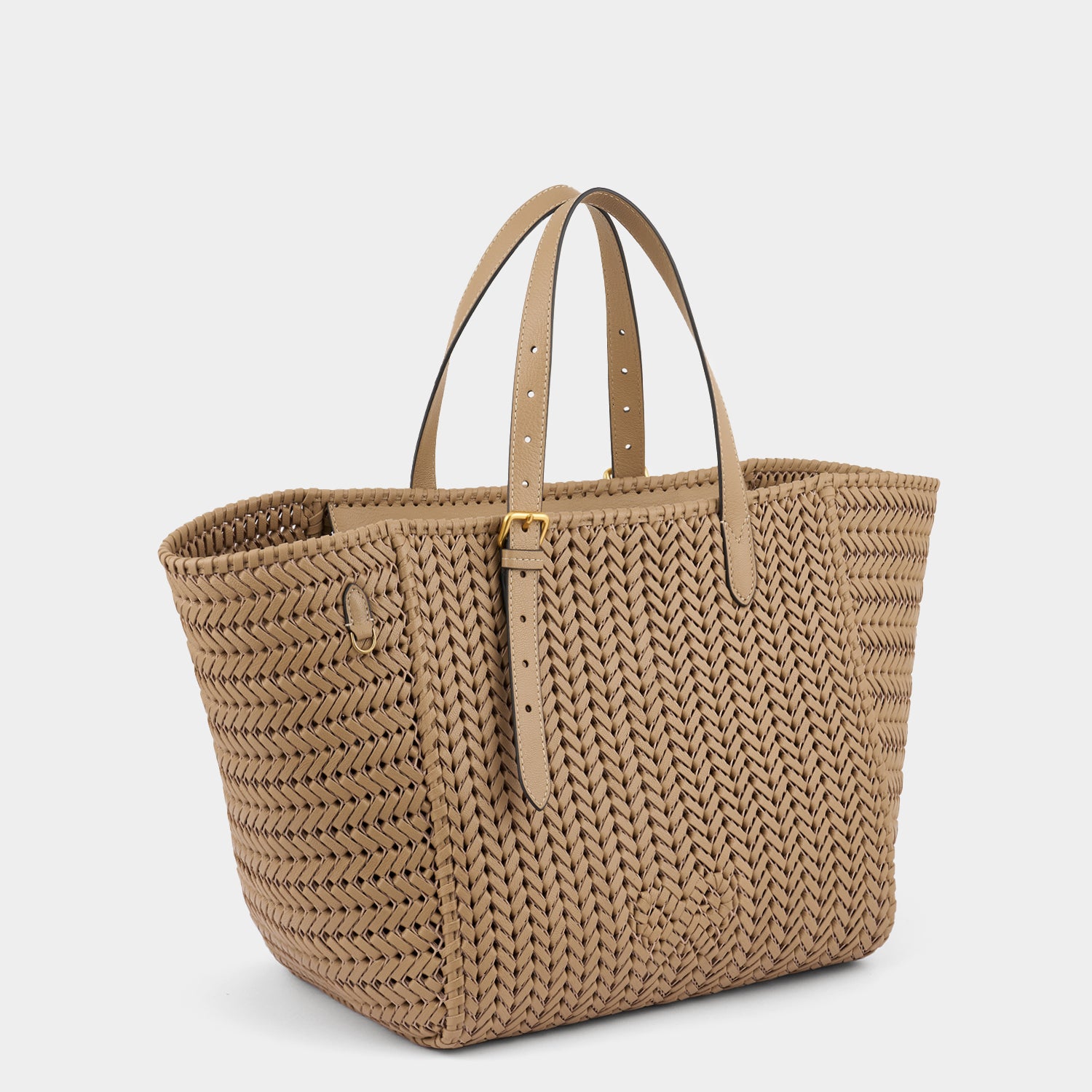Neeson Square Tote -

          
            Capra Leather in Sand -
          

          Anya Hindmarch UK
