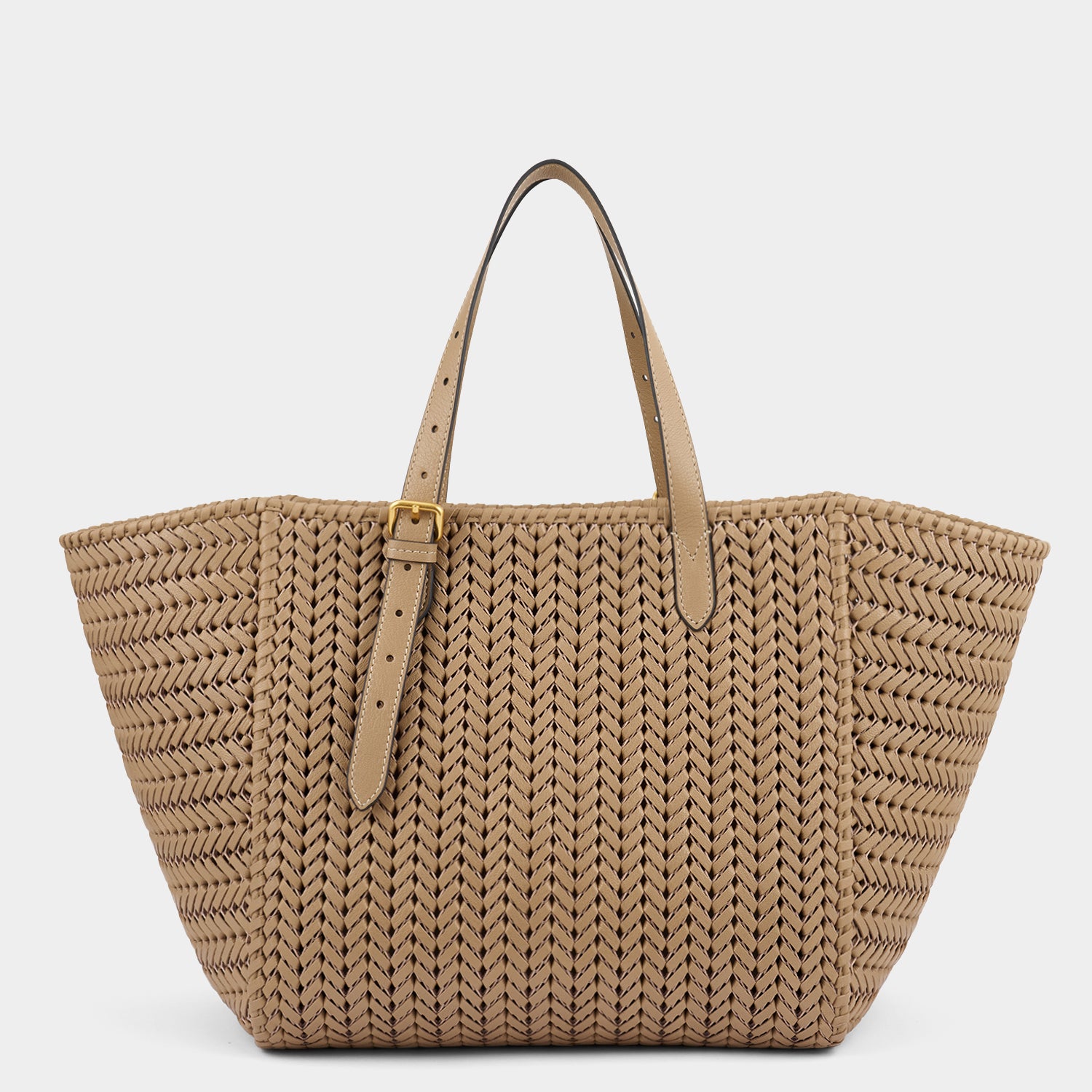 Neeson Square Tote -

                  
                    Capra Leather in Sand -
                  

                  Anya Hindmarch UK
