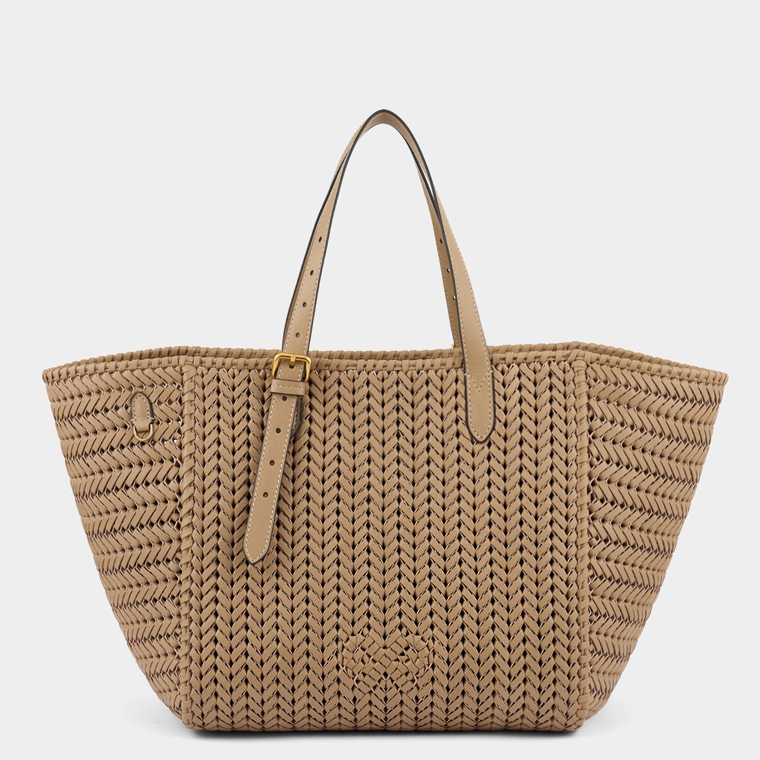 Neeson Square Tote -

          
            Capra Leather in Sand -
          

          Anya Hindmarch UK
