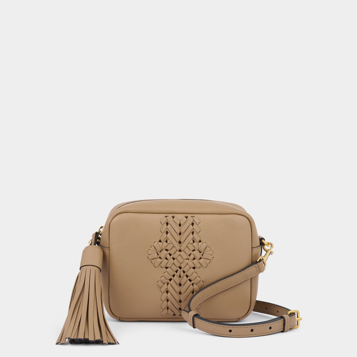 Neeson Tassel Cross-body -

                  
                    Capra Leather in Sand -
                  

                  Anya Hindmarch UK
