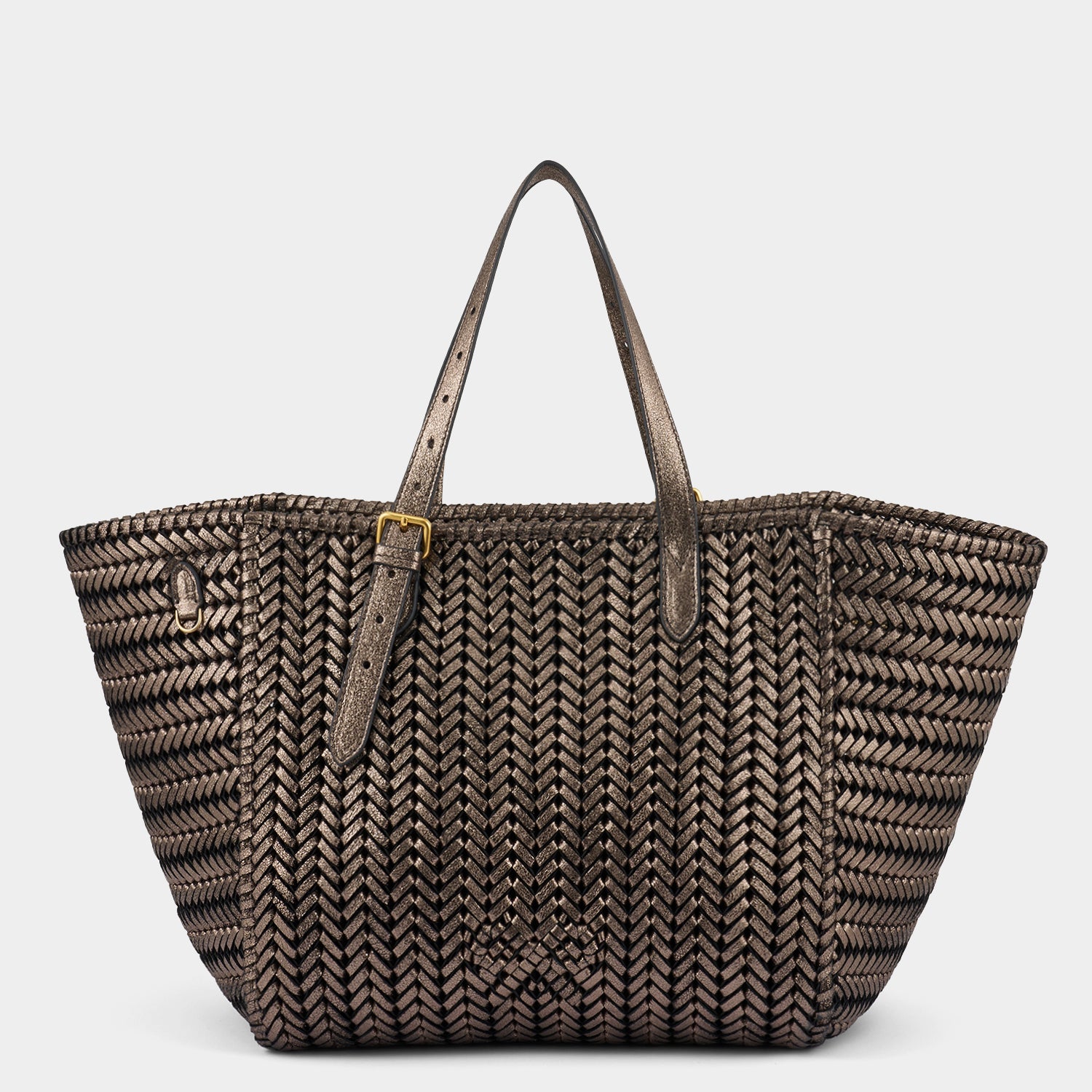 Neeson Square Tote -

                  
                    Capra Leather in Smog -
                  

                  Anya Hindmarch UK
