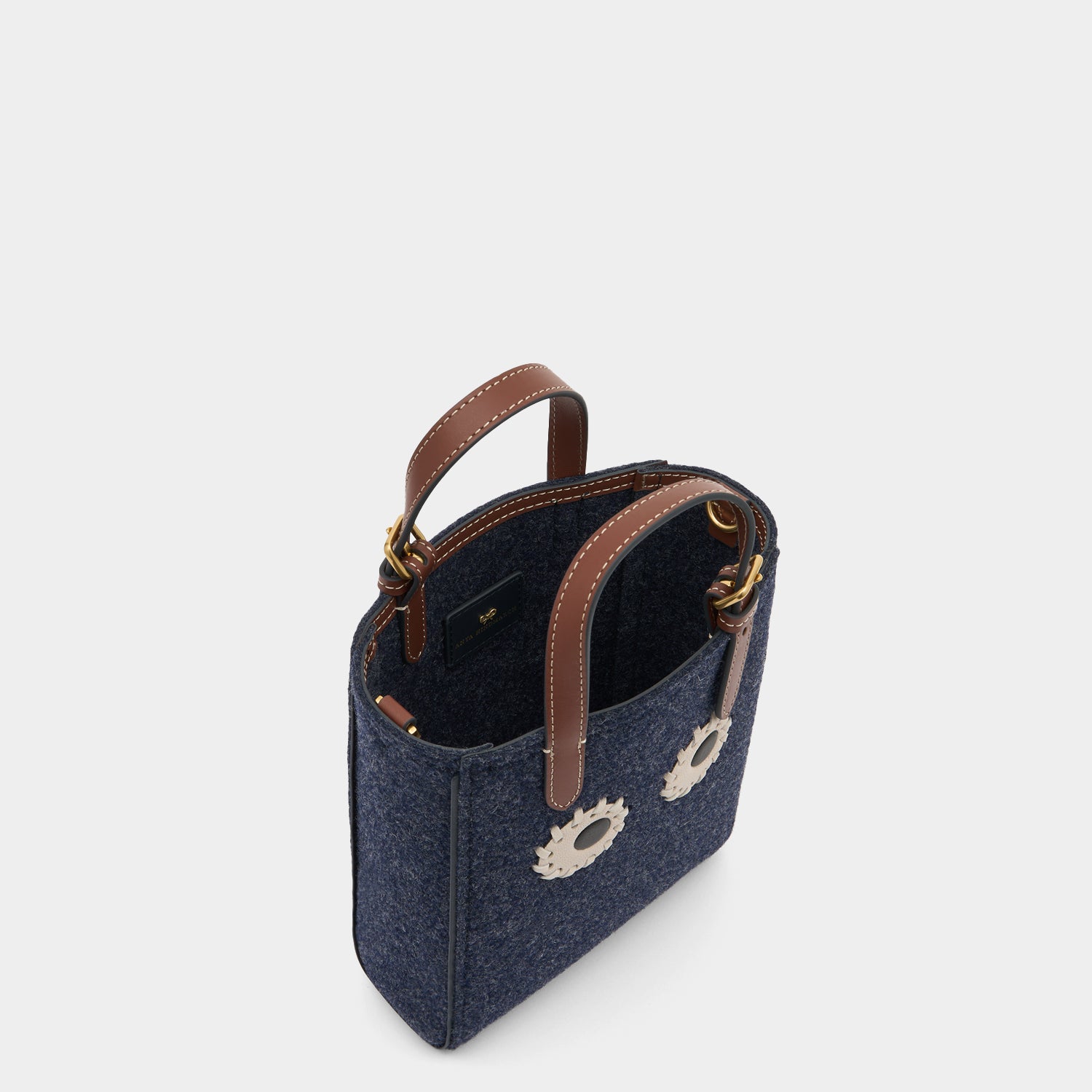 N/S Felt Mini Eyes Cross-body Tote | Anya Hindmarch UK