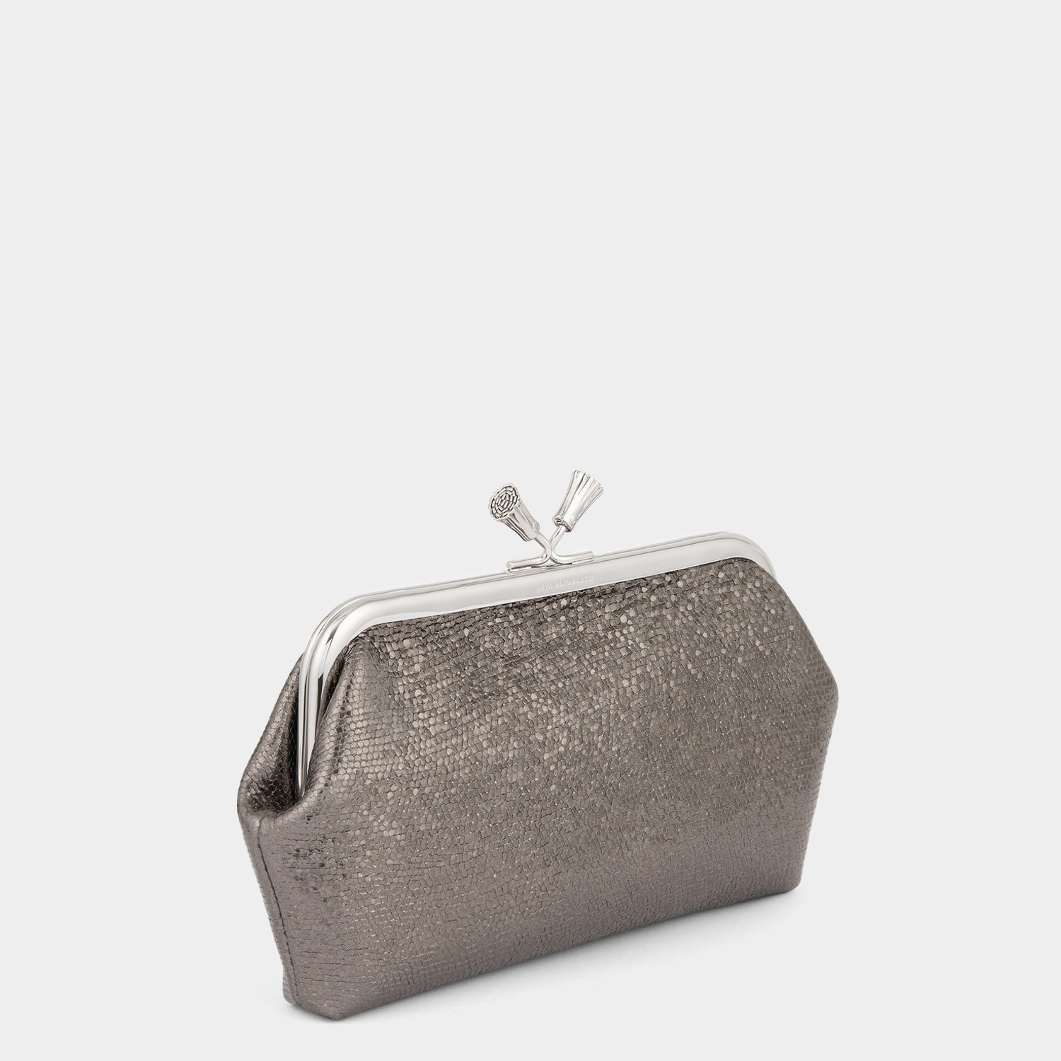 Maud Tassel Clutch -

          
            Metallic Leather in Anthracite -
          

          Anya Hindmarch UK
