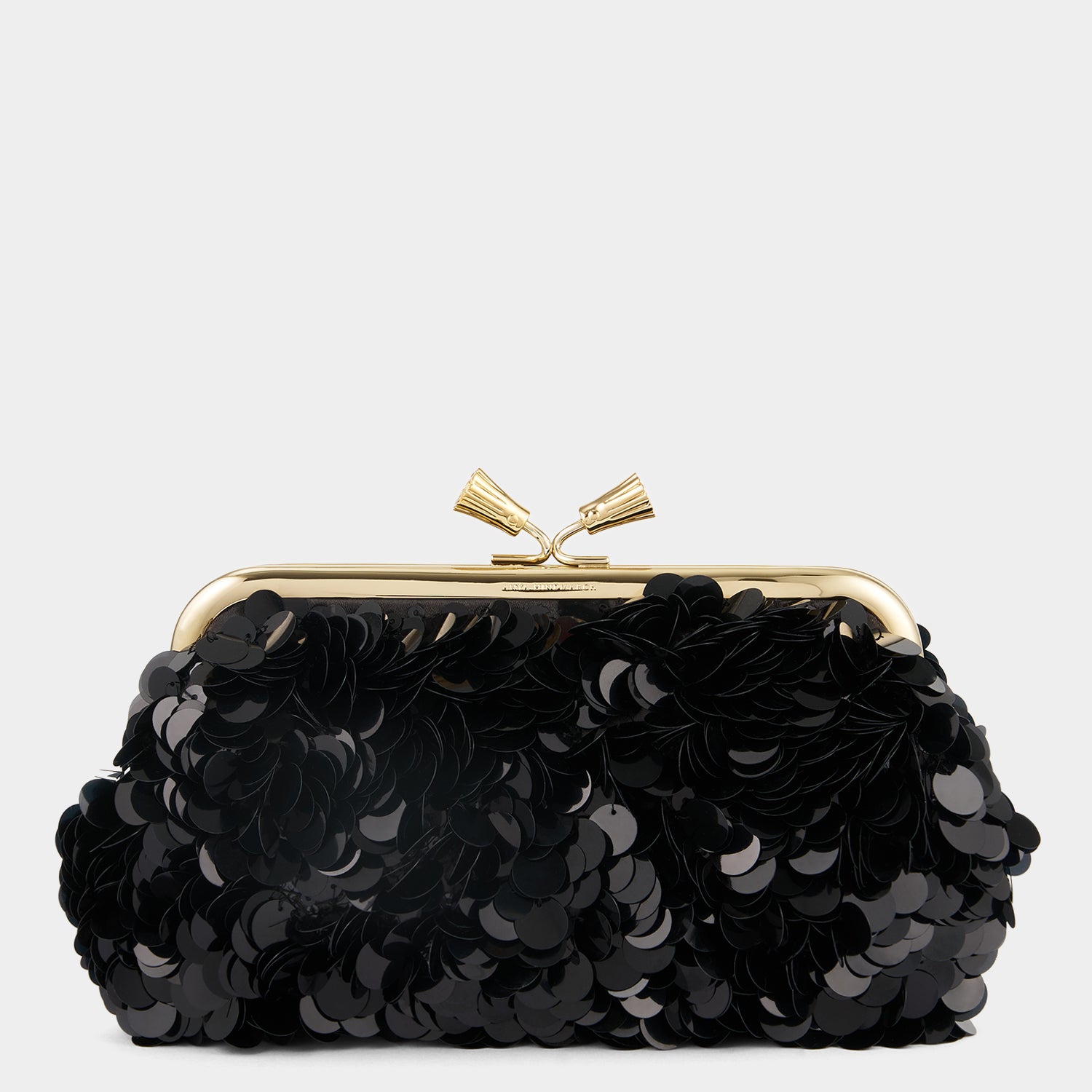 Maud Embellished Tassel Clutch -

                  
                    Sequins in Black -
                  

                  Anya Hindmarch UK
