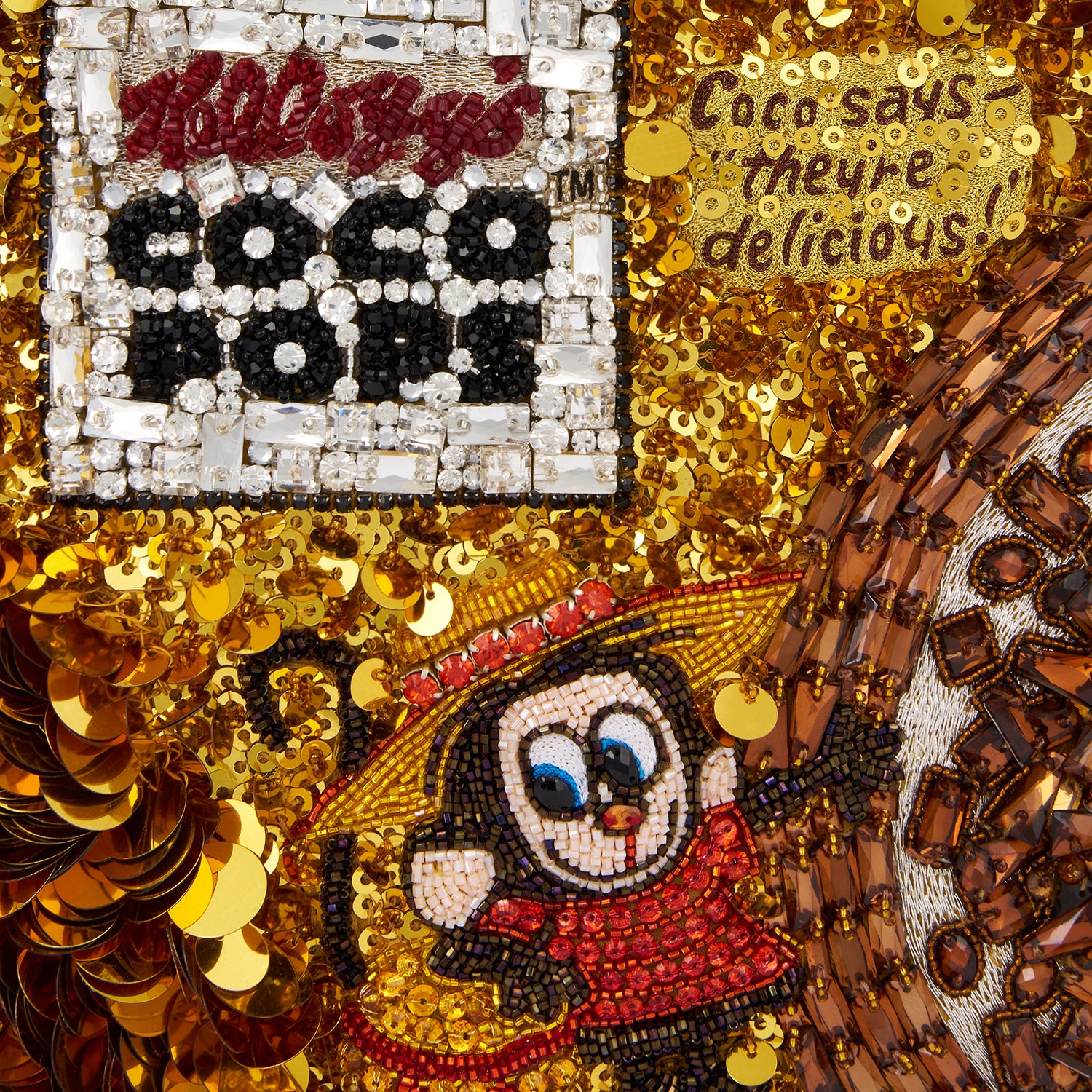 Anya Brands Coco Pops Mini Tote -

                  
                    Sequins in Old Gold -
                  

                  Anya Hindmarch UK
