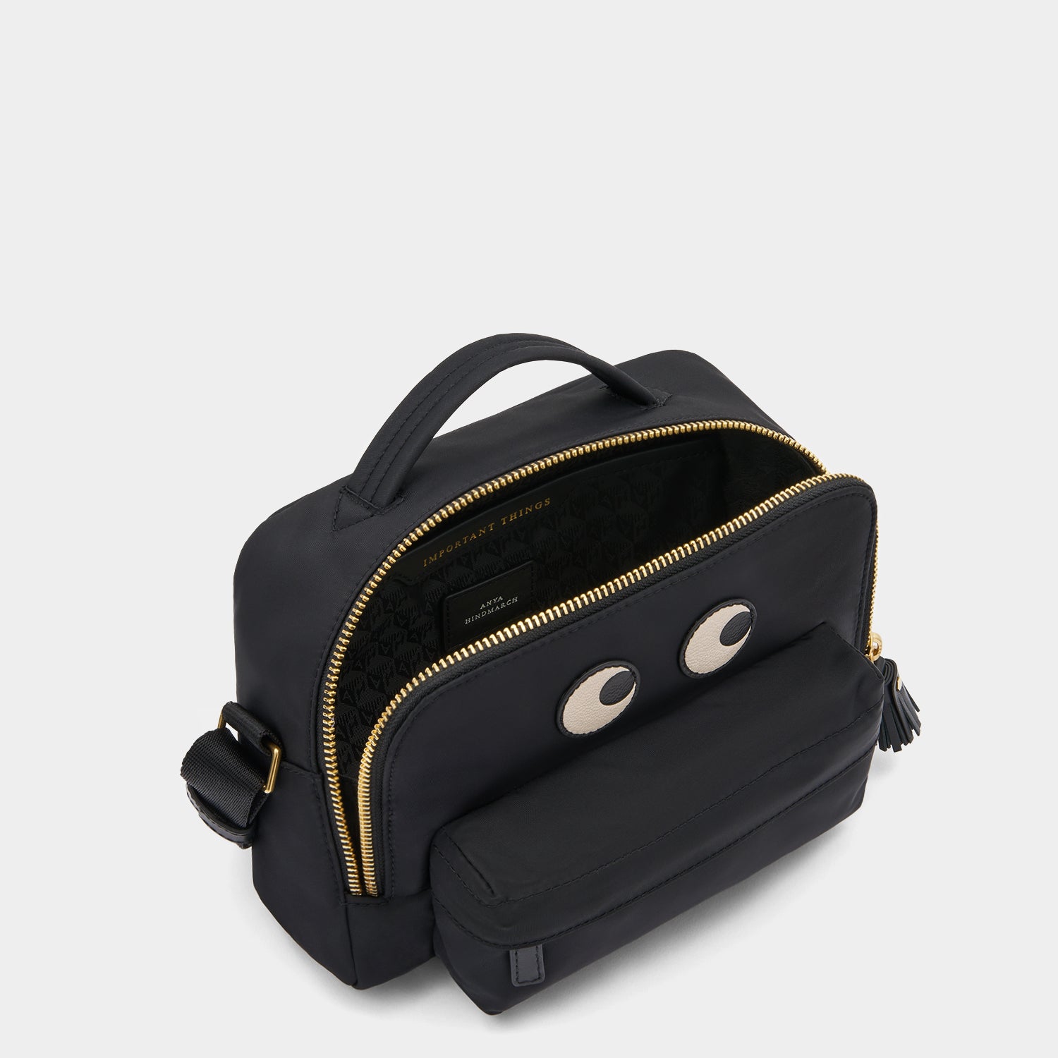 Eyes Cross-body -

                  
                    Regenerated ECONYL® in Black -
                  

                  Anya Hindmarch UK
