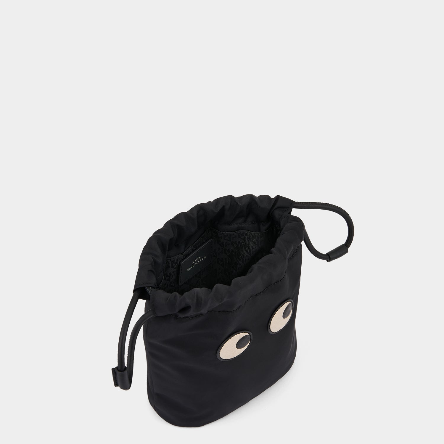 Eyes Drawstring Pouch -

                  
                    Regenerated ECONYL® in Black -
                  

                  Anya Hindmarch UK
