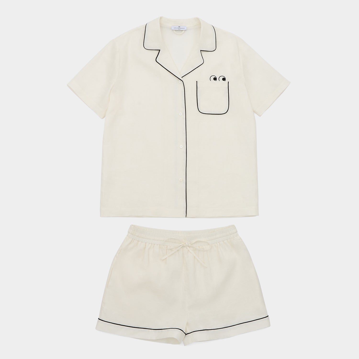 Eyes Short Linen Pyjamas -

                  
                    Linen in Chalk -
                  

                  Anya Hindmarch UK
