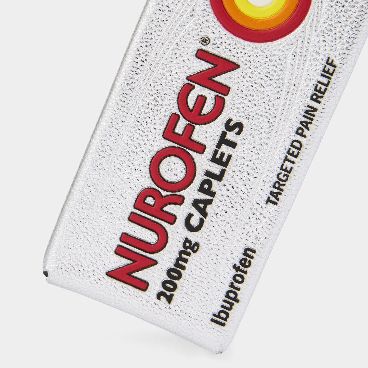 Anya Brands Nurofen Charm -

                  
                    Capra Leather in Metallic Silver -
                  

                  Anya Hindmarch UK
