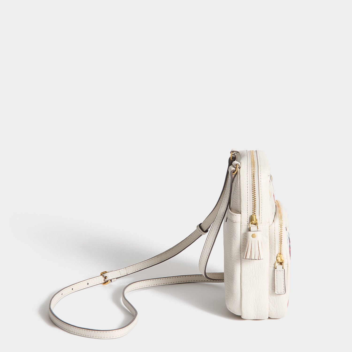 All Over Stickers Essential Cross-body -

          
            Capra Leather in Chalk -
          

          Anya Hindmarch UK
