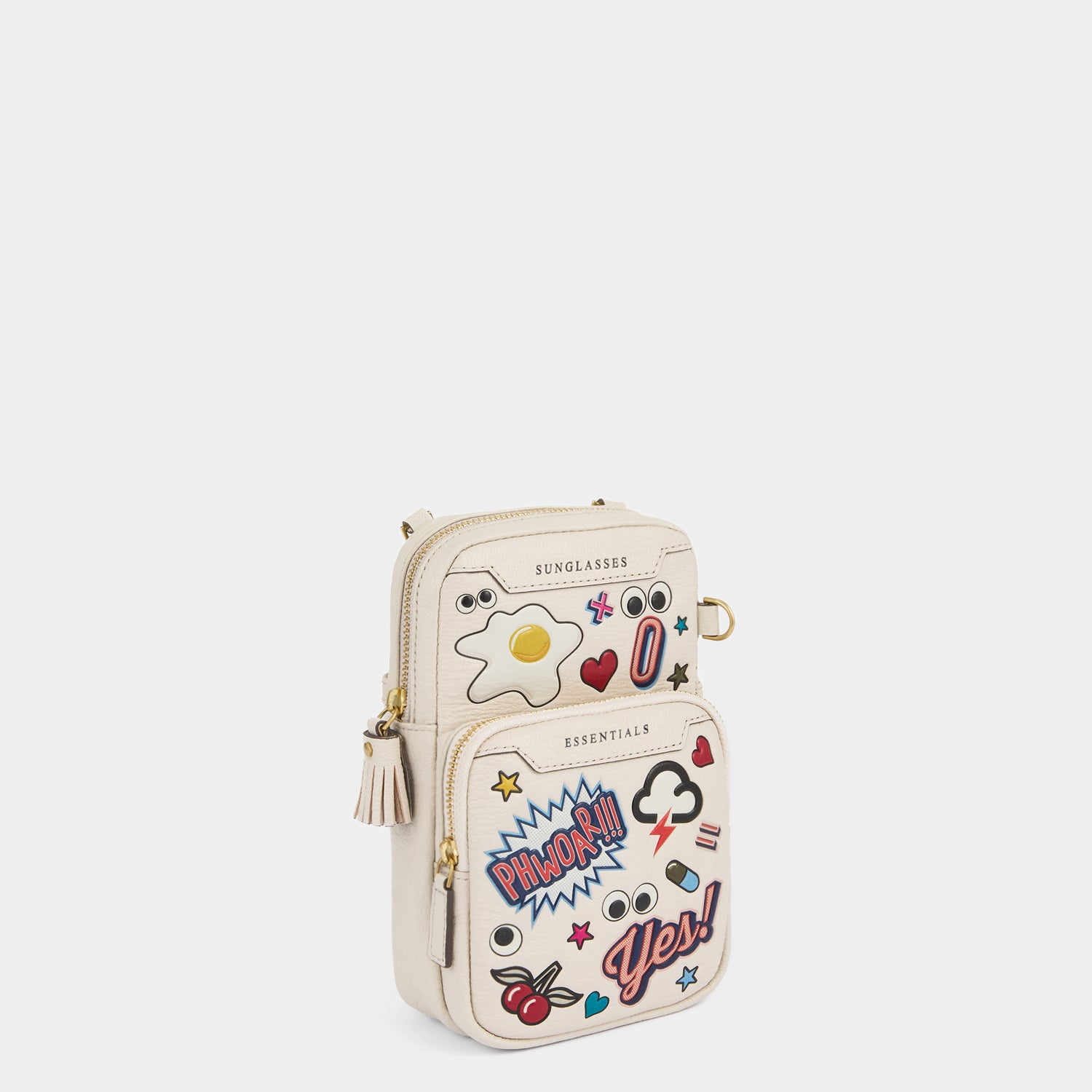 All Over Stickers Essential Cross-body -

                  
                    Capra Leather in Chalk -
                  

                  Anya Hindmarch UK
