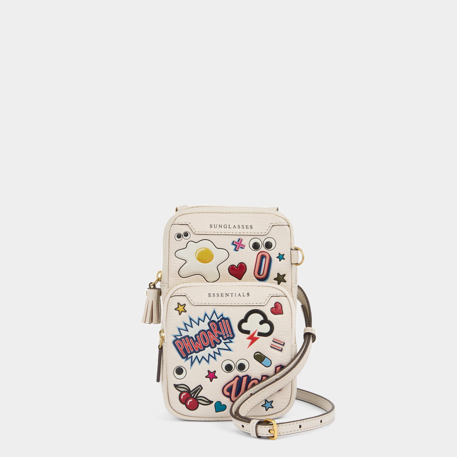 All Over Stickers Essential Cross-body -

                  
                    Capra Leather in Chalk -
                  

                  Anya Hindmarch UK
