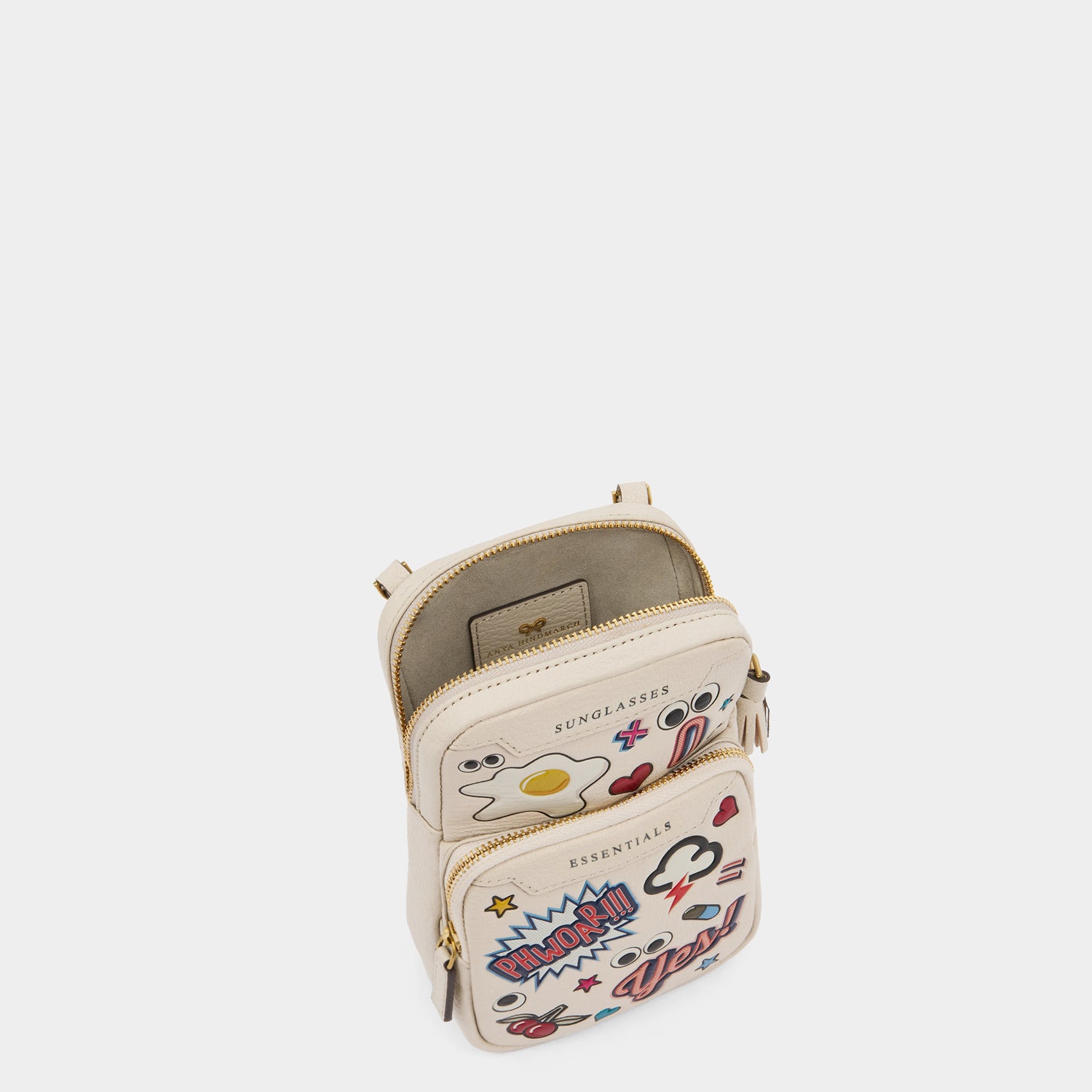 All Over Stickers Essential Cross-body -

                  
                    Capra Leather in Chalk -
                  

                  Anya Hindmarch UK
