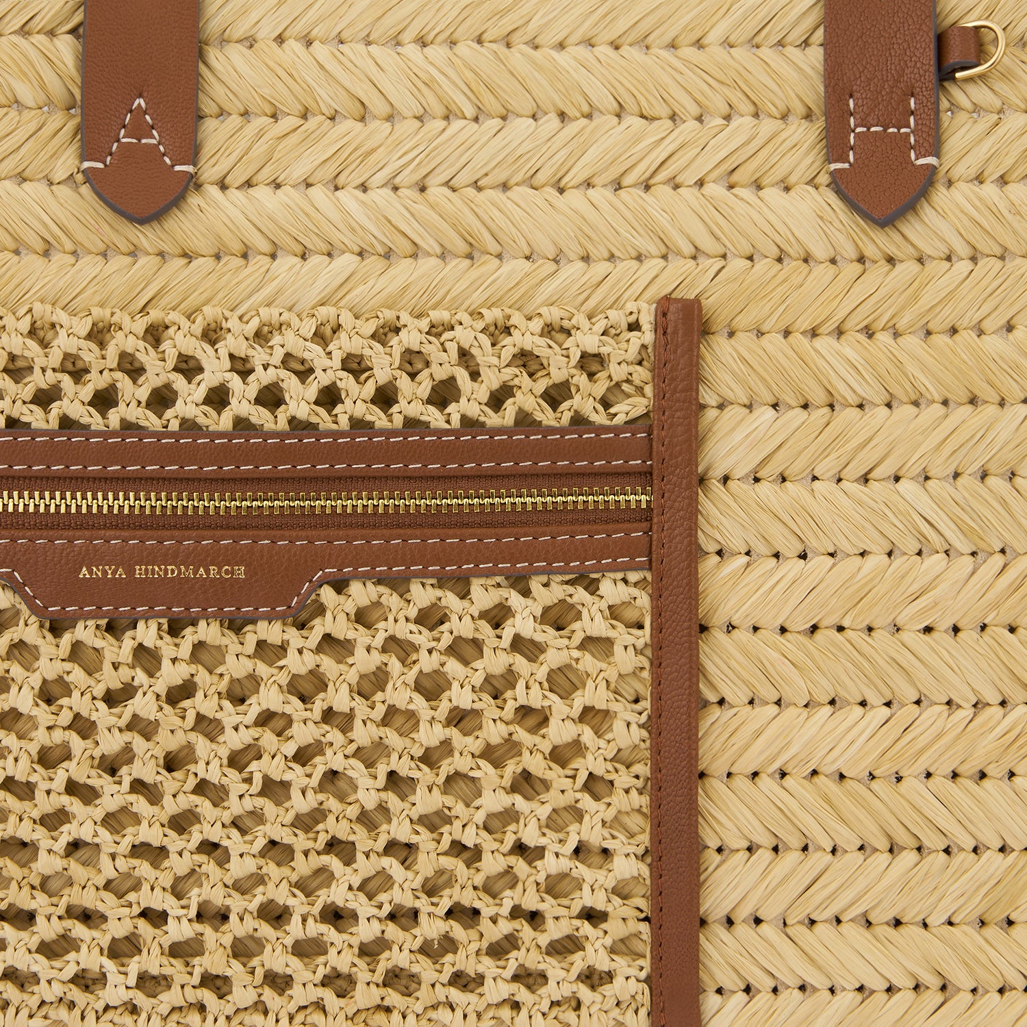 Raffia Pocket Tote -

                  
                    Raffia in Cedar -
                  

                  Anya Hindmarch UK
