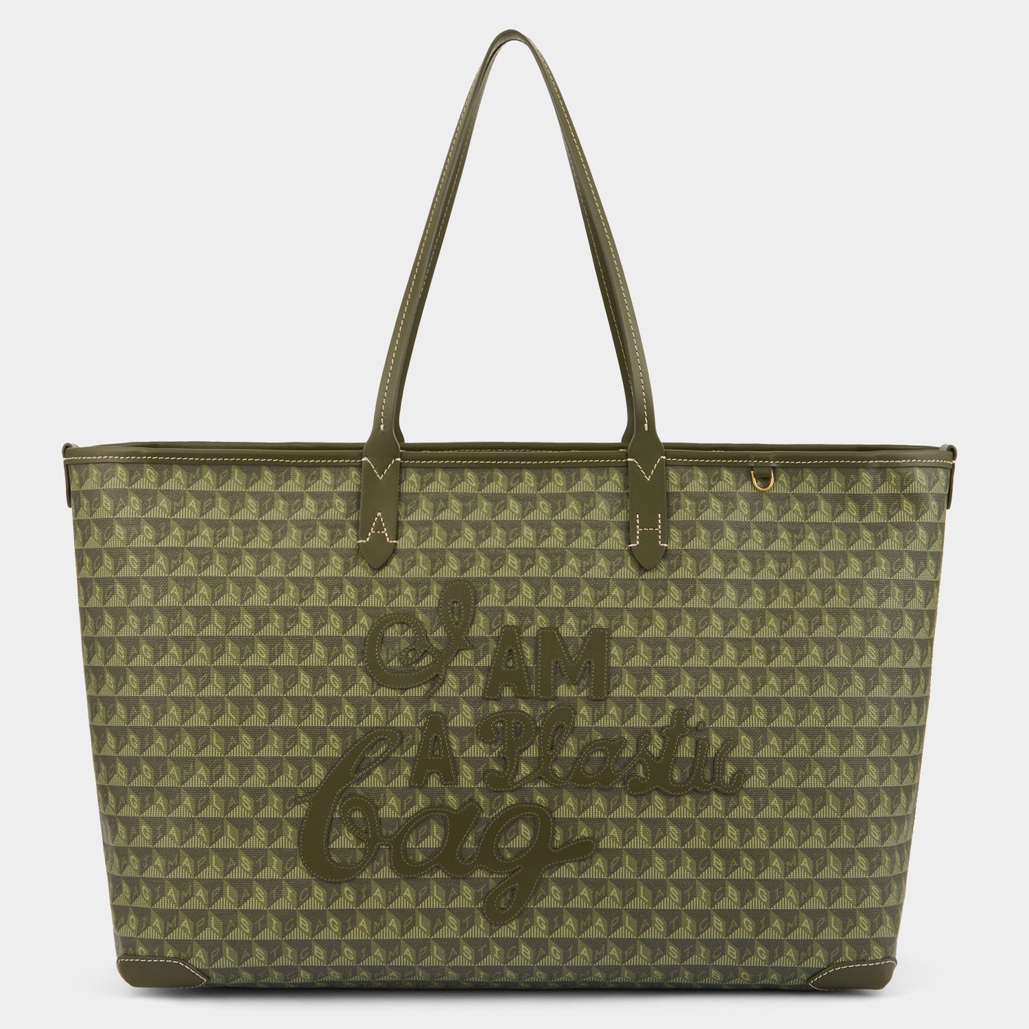 I Am A Plastic Bag Zipped Motif Tote