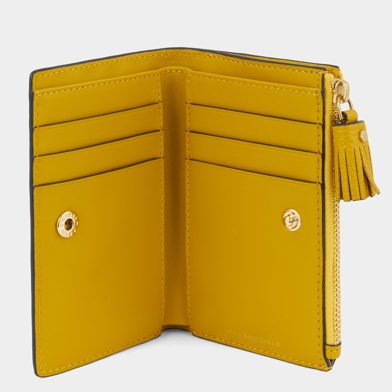 Anya Brands Coco Pops Folding Wallet -

          
            Capra Leather in Mustard -
          

          Anya Hindmarch UK
