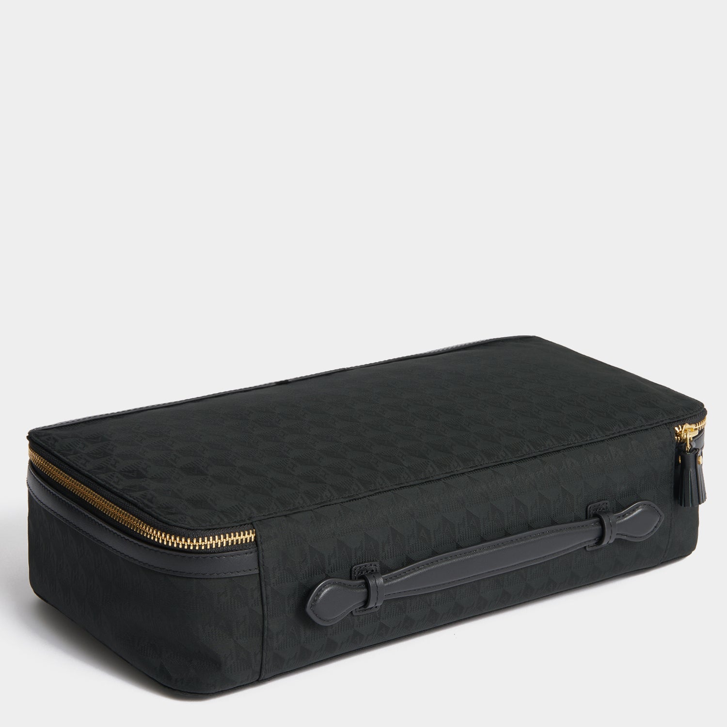 Logo Hair Kit Travel Pouch -

          
            Jacquard Nylon in Black -
          

          Anya Hindmarch UK
