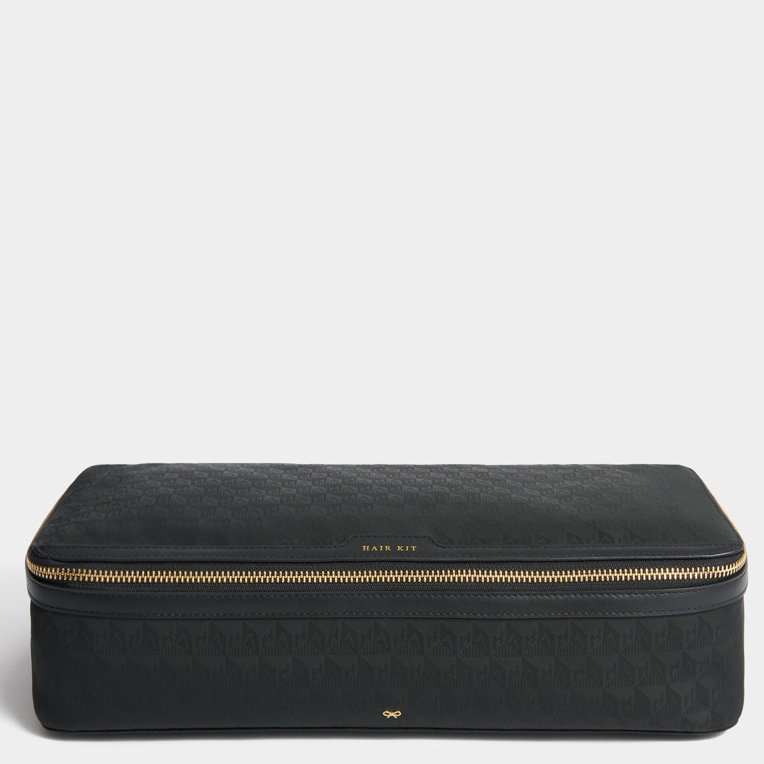 Logo Hair Kit Travel Pouch -

          
            Jacquard Nylon in Black -
          

          Anya Hindmarch UK
