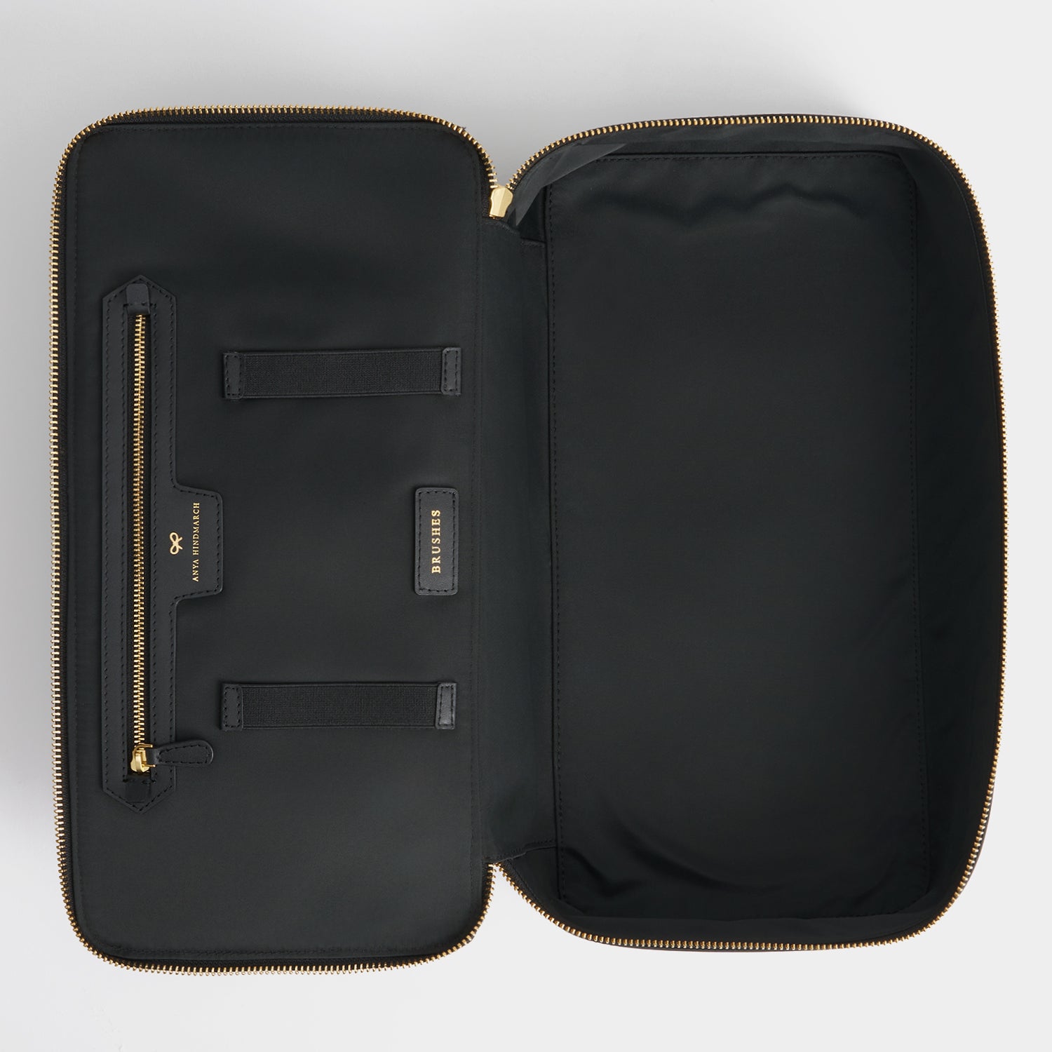 Logo Hair Kit Travel Pouch -

          
            Jacquard Nylon in Black -
          

          Anya Hindmarch UK
