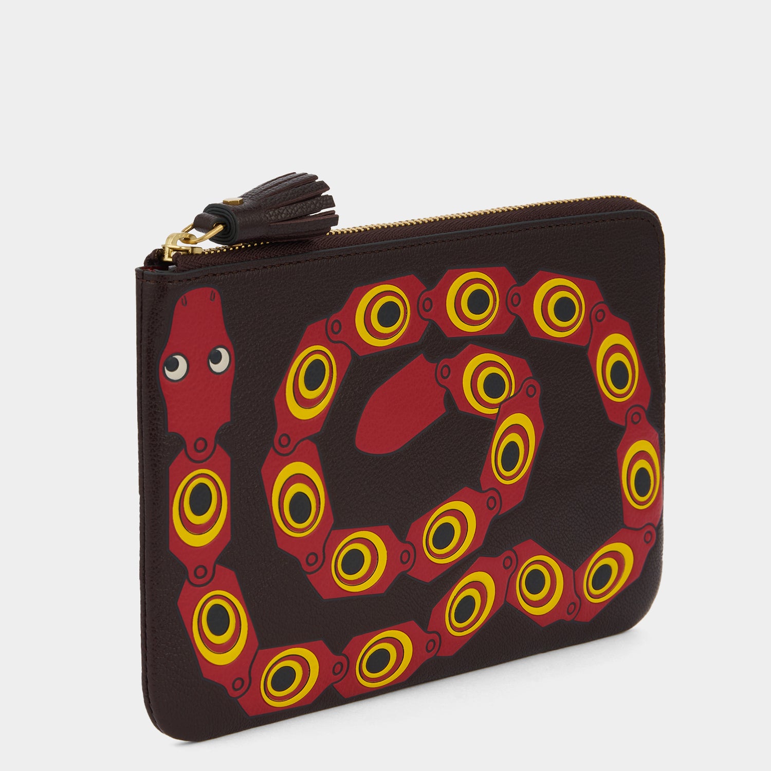 Snake Zip Loose Pocket -

          
            Capra Leather in Grape -
          

          Anya Hindmarch UK

