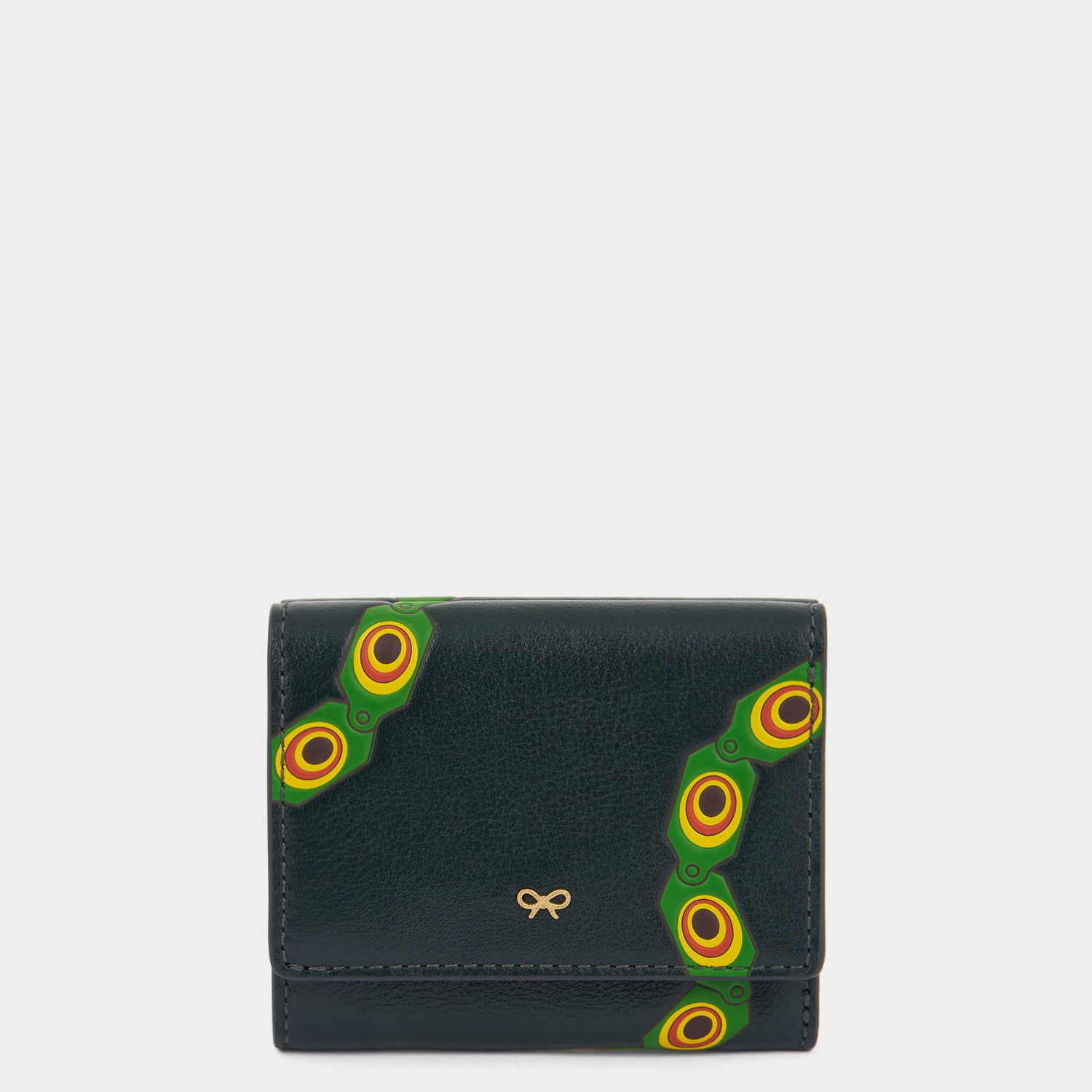 Snake Mini Trifold Wallet -

          
            Capra Leather in Ink Green -
          

          Anya Hindmarch UK
