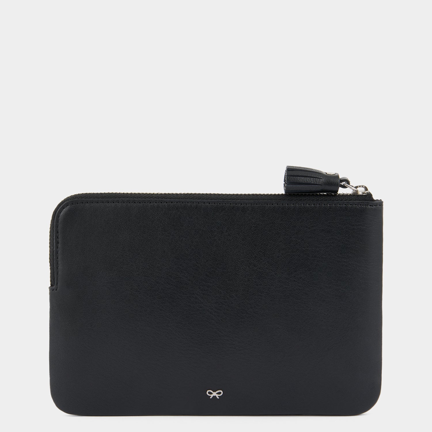 Eyes Studded Zip Loose Pocket -

          
            Satin Leather in Black -
          

          Anya Hindmarch UK

