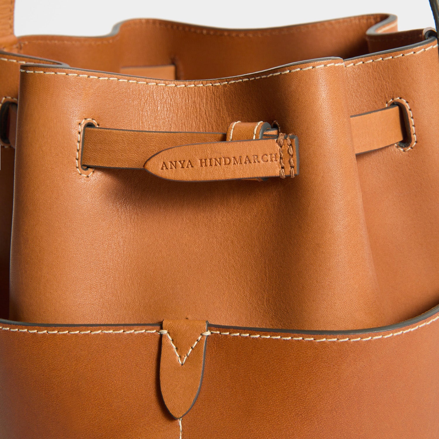 Return To Nature Small Bucket Bag -

          
            Natural Grain Leather in Pecan Brown -
          

          Anya Hindmarch UK

