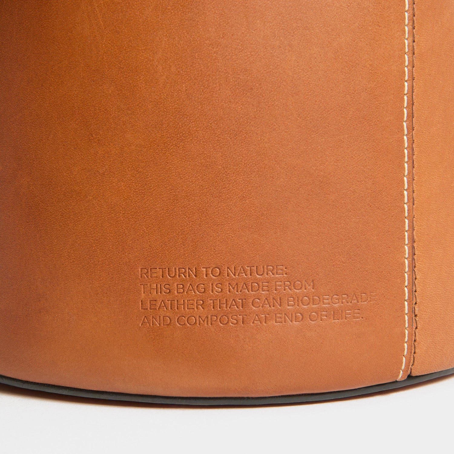 Return To Nature Small Bucket Bag -

          
            Natural Grain Leather in Pecan Brown -
          

          Anya Hindmarch UK
