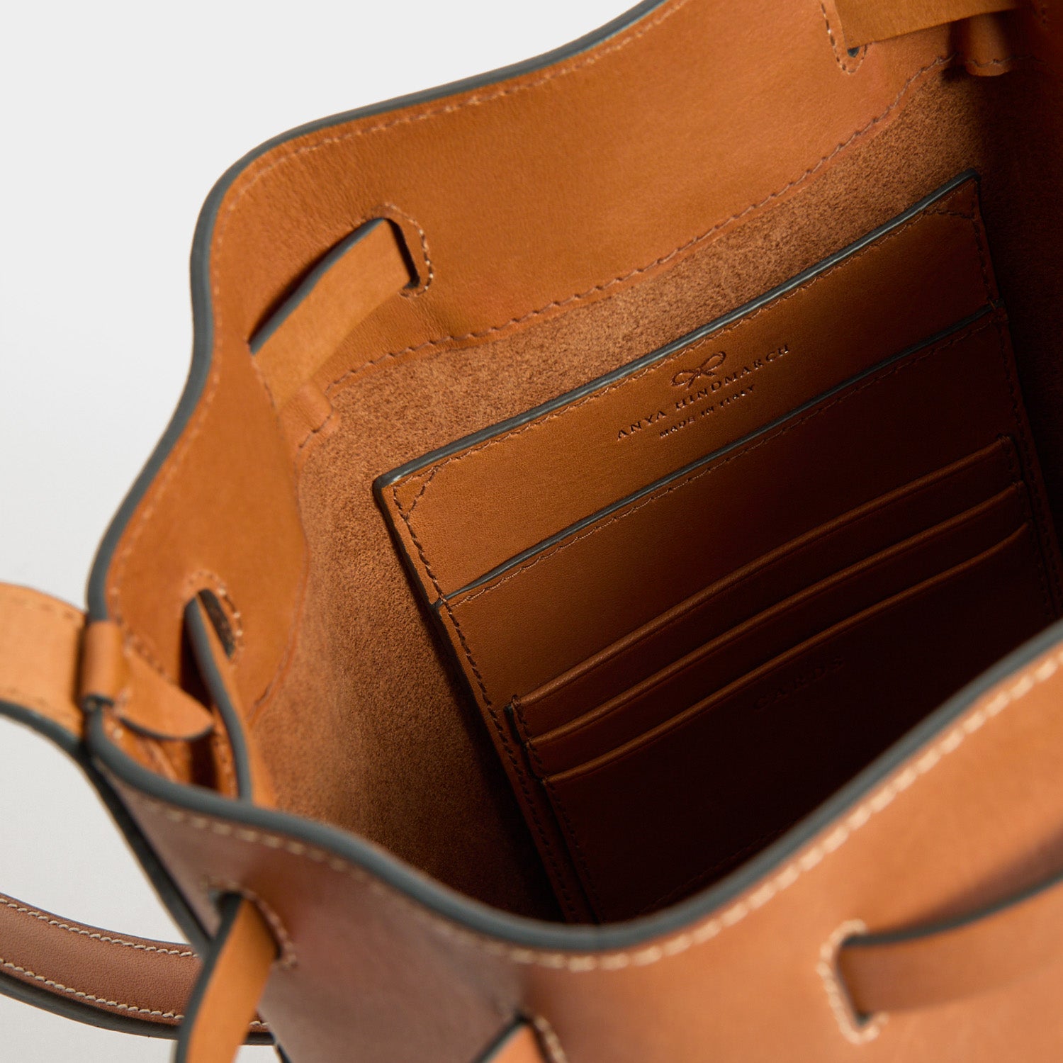 Return To Nature Small Bucket Bag -

          
            Natural Grain Leather in Pecan Brown -
          

          Anya Hindmarch UK
