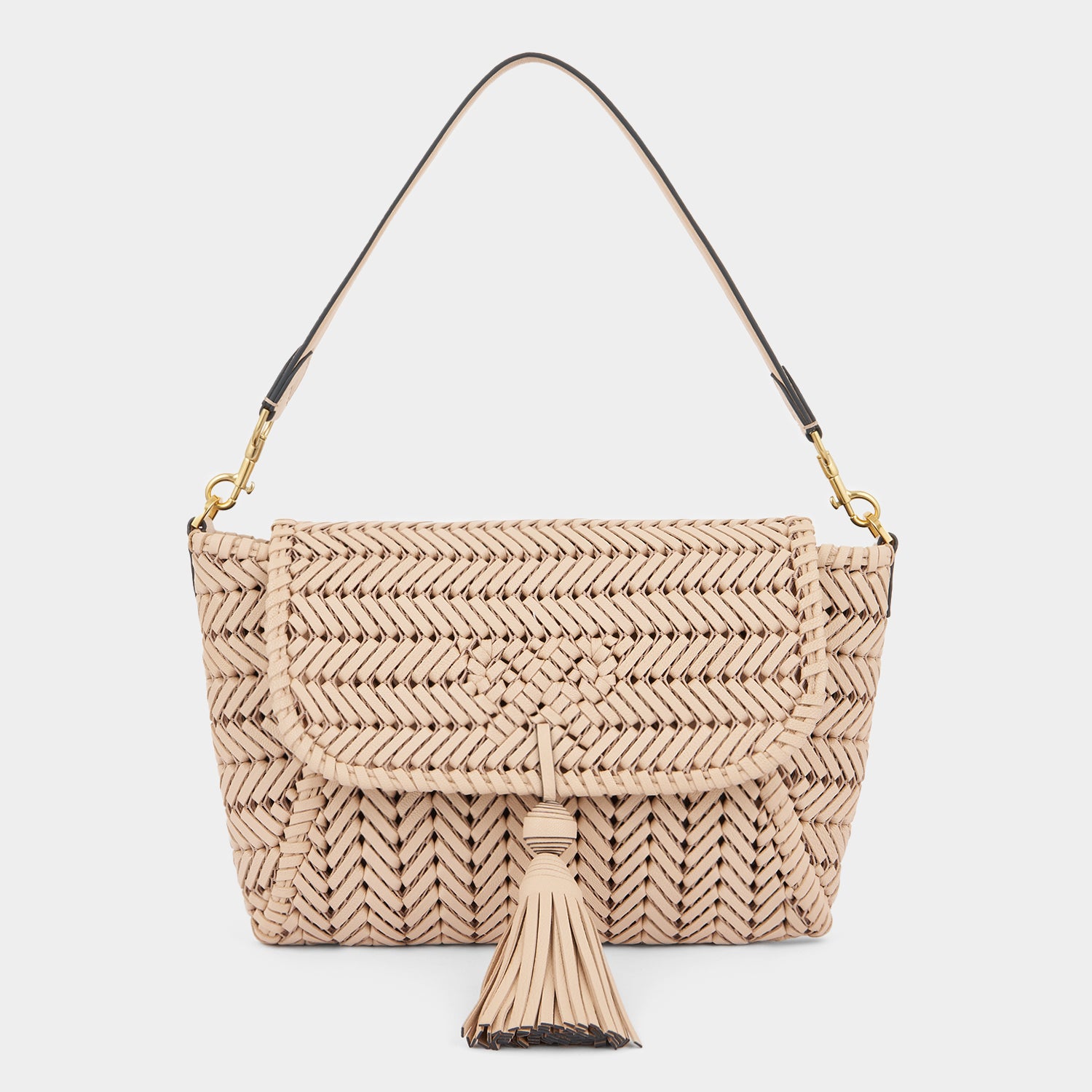 Neeson Tassel Shoulder Bag -

          
            Capra Leather in Calico -
          

          Anya Hindmarch UK
