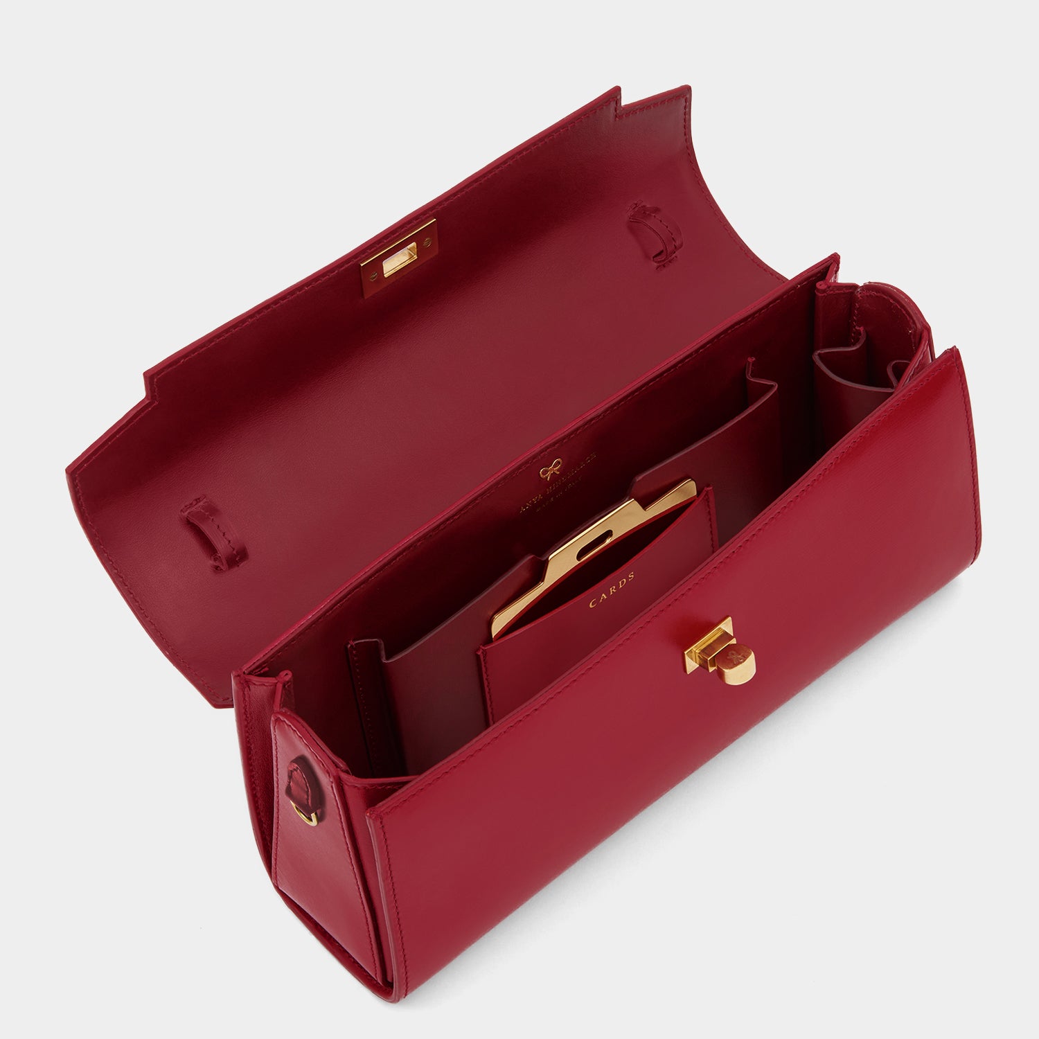 Mortimer Clutch -

          
            Calf Leather in Vampire Red -
          

          Anya Hindmarch UK
