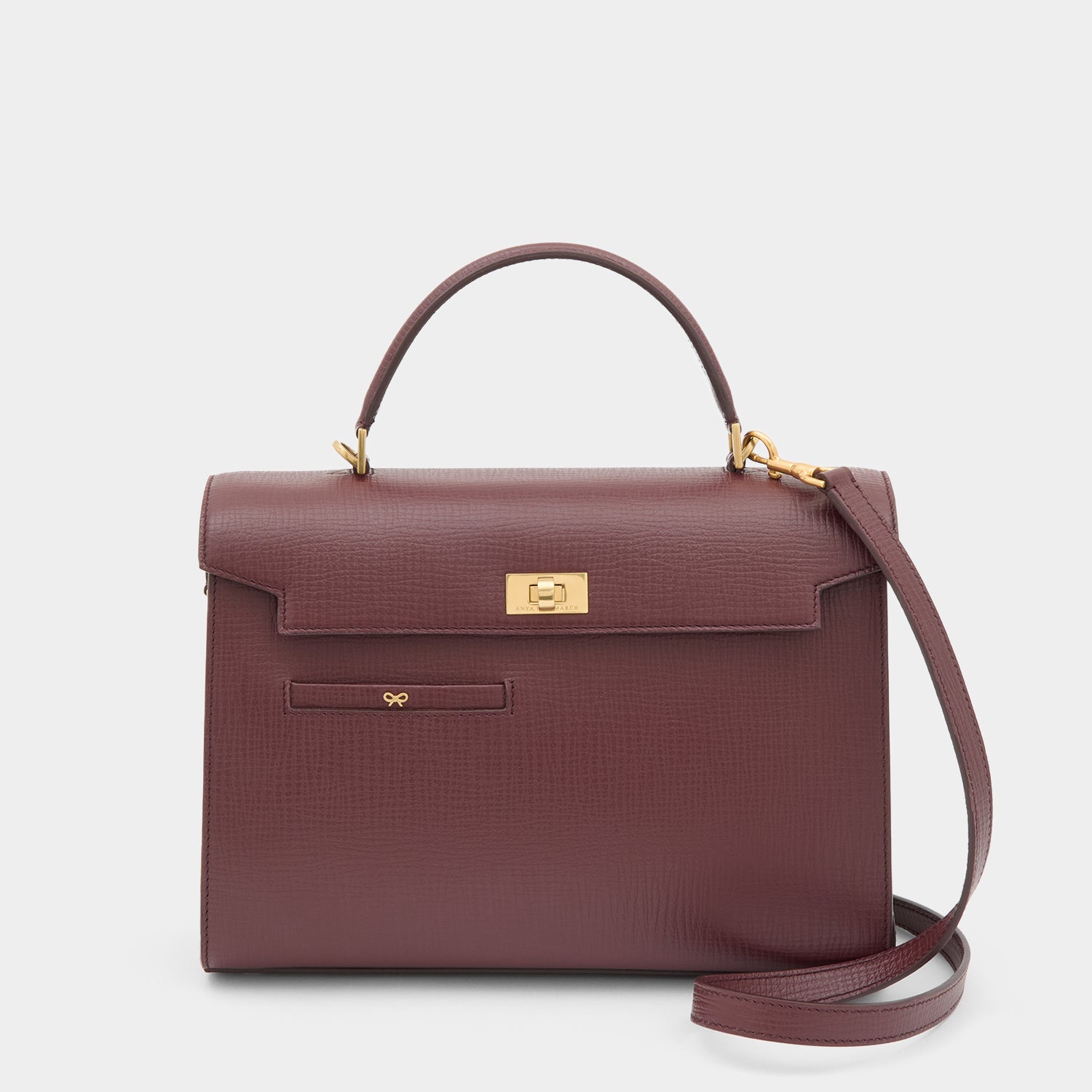 Mortimer Top Handle -

          
            Crosshatch Leather in Barolo Red  -
          

          Anya Hindmarch UK
