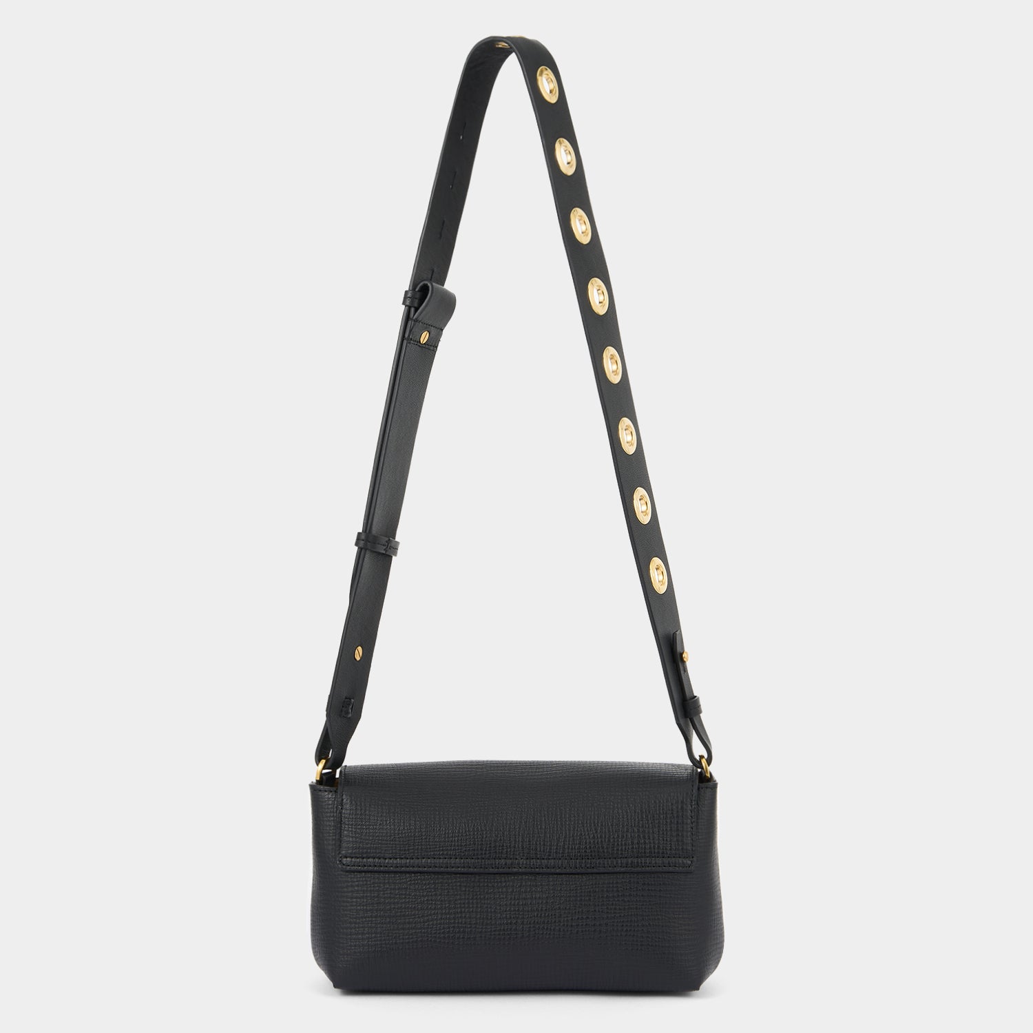 Mortimer Eyelet Cross-body -

          
            Crosshatch Leather in Black -
          

          Anya Hindmarch UK

