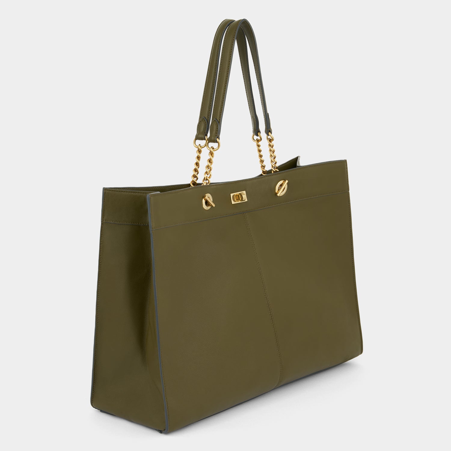 Mortimer Eyelet Chain Tote -

          
            Capra Leather in Bonsai Green -
          

          Anya Hindmarch UK
