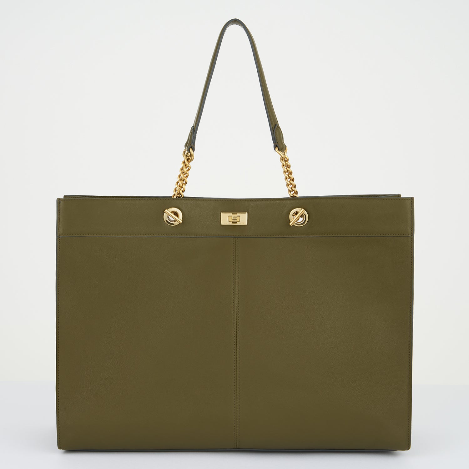 Mortimer Eyelet Chain Tote -

          
            Capra Leather in Bonsai Green -
          

          Anya Hindmarch UK
