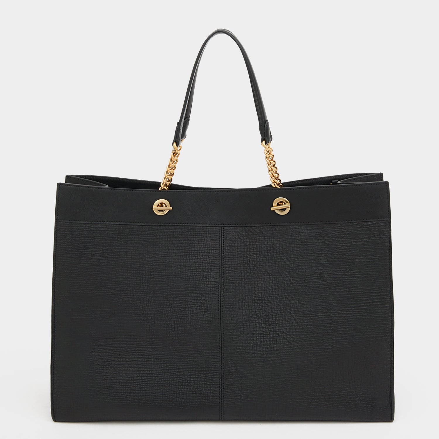 Mortimer Eyelet Tote -

          
            Crosshatch Leather in Black -
          

          Anya Hindmarch UK

