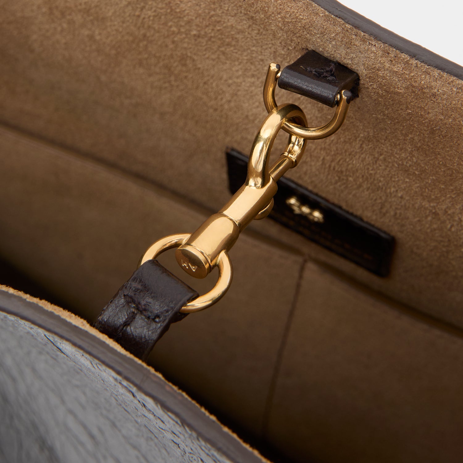 Ringo Shoulder Bag -

          
            Suede Leather in Truffle Brown -
          

          Anya Hindmarch UK

