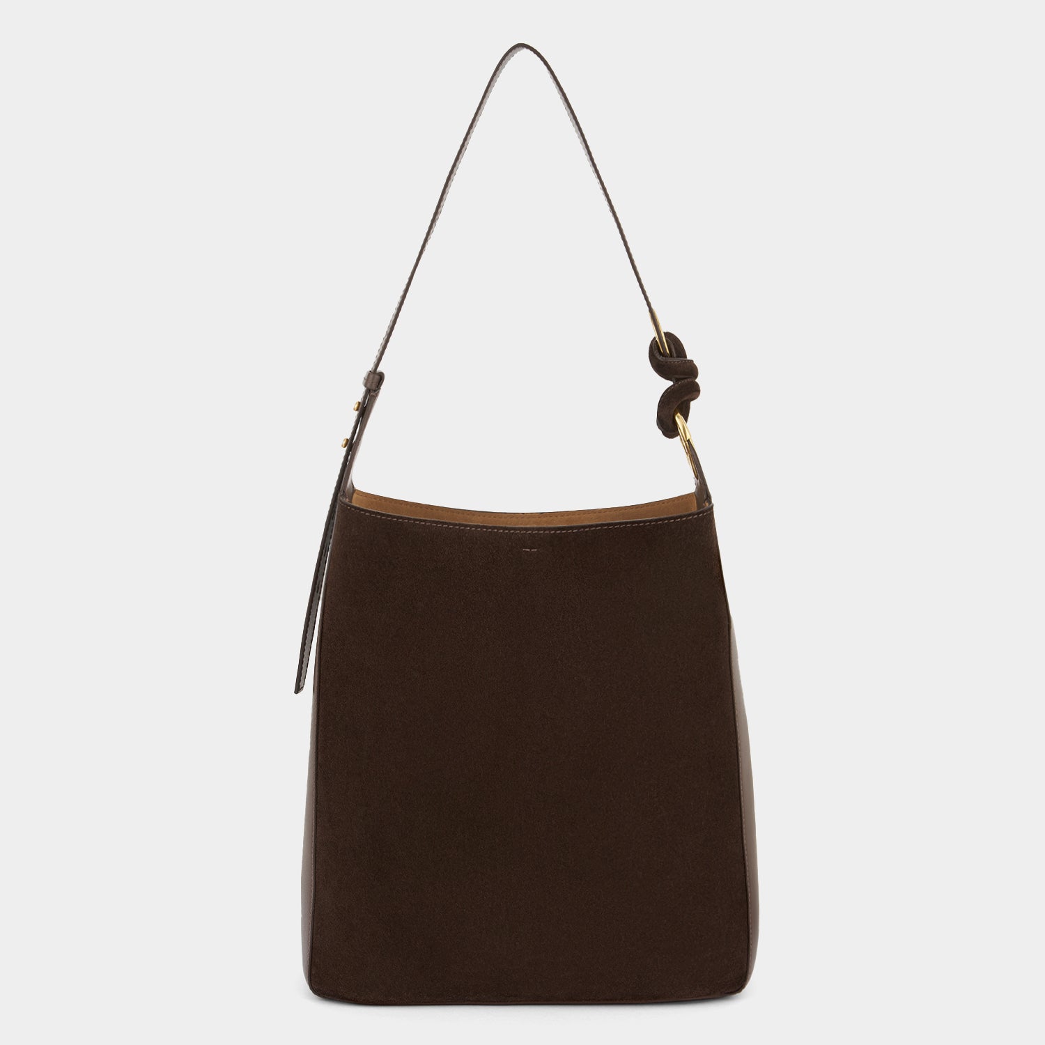 Ringo Shoulder Bag -

          
            Suede Leather in Truffle Brown -
          

          Anya Hindmarch UK
