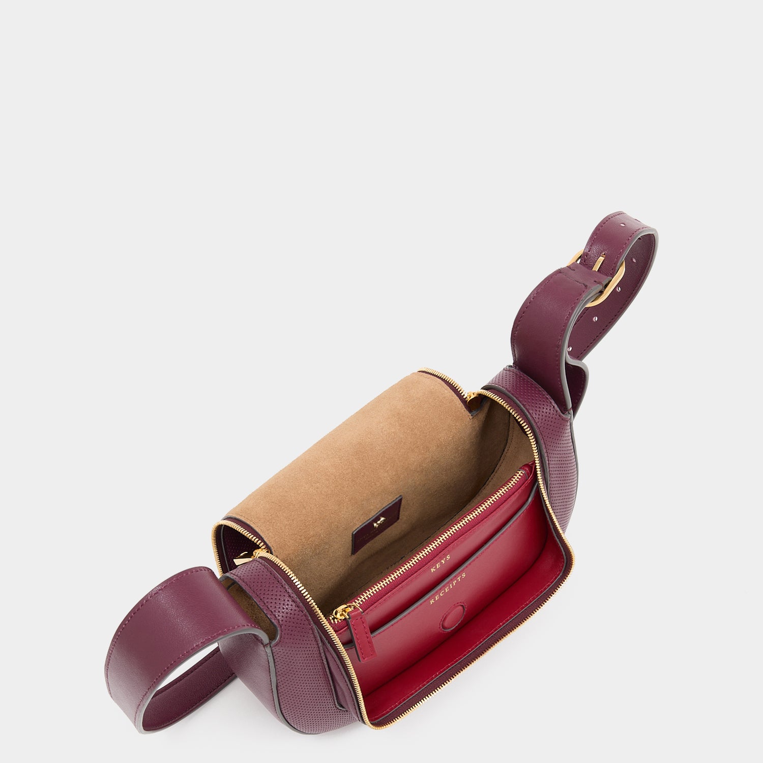 Vere Perforated Small Cross-body -

          
            Perforated Leather in Orchid Purple -
          

          Anya Hindmarch UK

