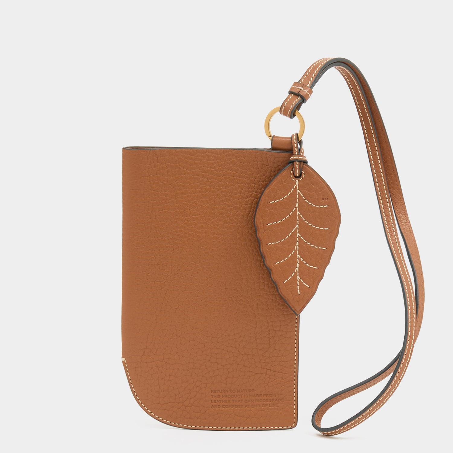 RTN Phone Pouch -

          
            Natural Grain Leather in Pecan -
          

          Anya Hindmarch UK
