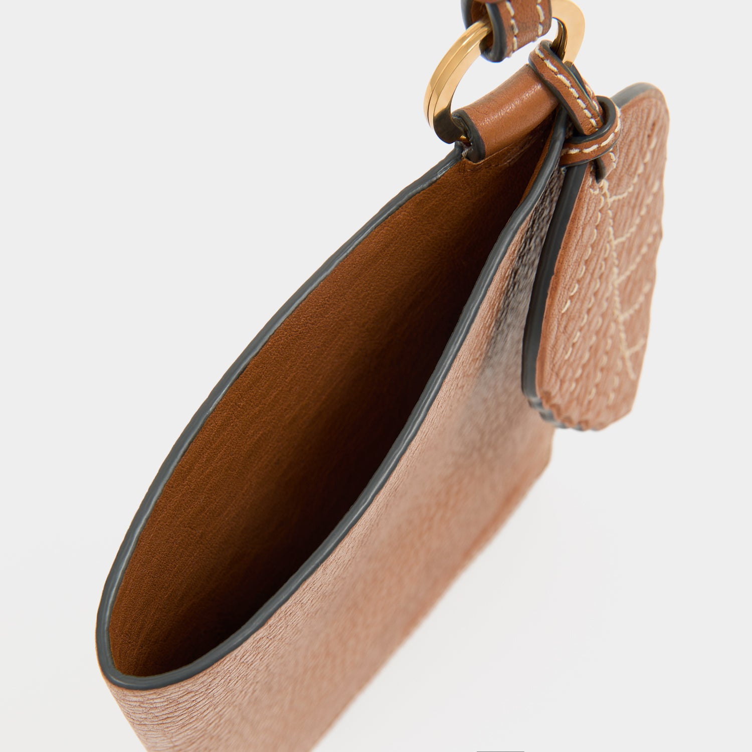 RTN Phone Pouch -

          
            Natural Grain Leather in Pecan -
          

          Anya Hindmarch UK
