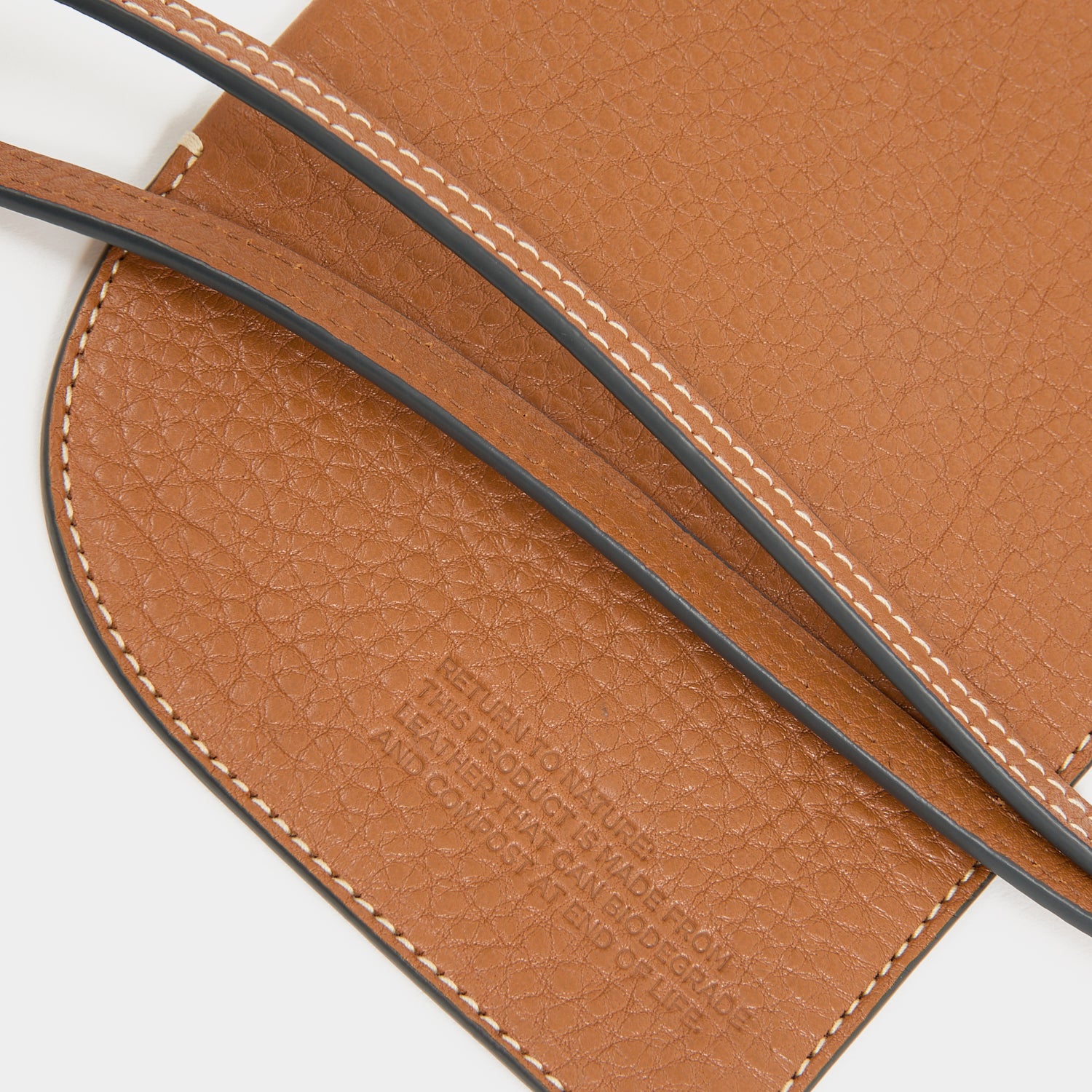 RTN Phone Pouch -

          
            Natural Grain Leather in Pecan -
          

          Anya Hindmarch UK
