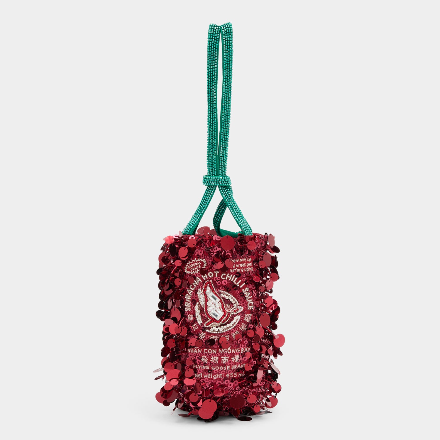 Anya Brands Flying Goose Sriracha Mini Bucket Bag -

          
            Satin/Sequins in Oxblood Red -
          

          Anya Hindmarch UK
