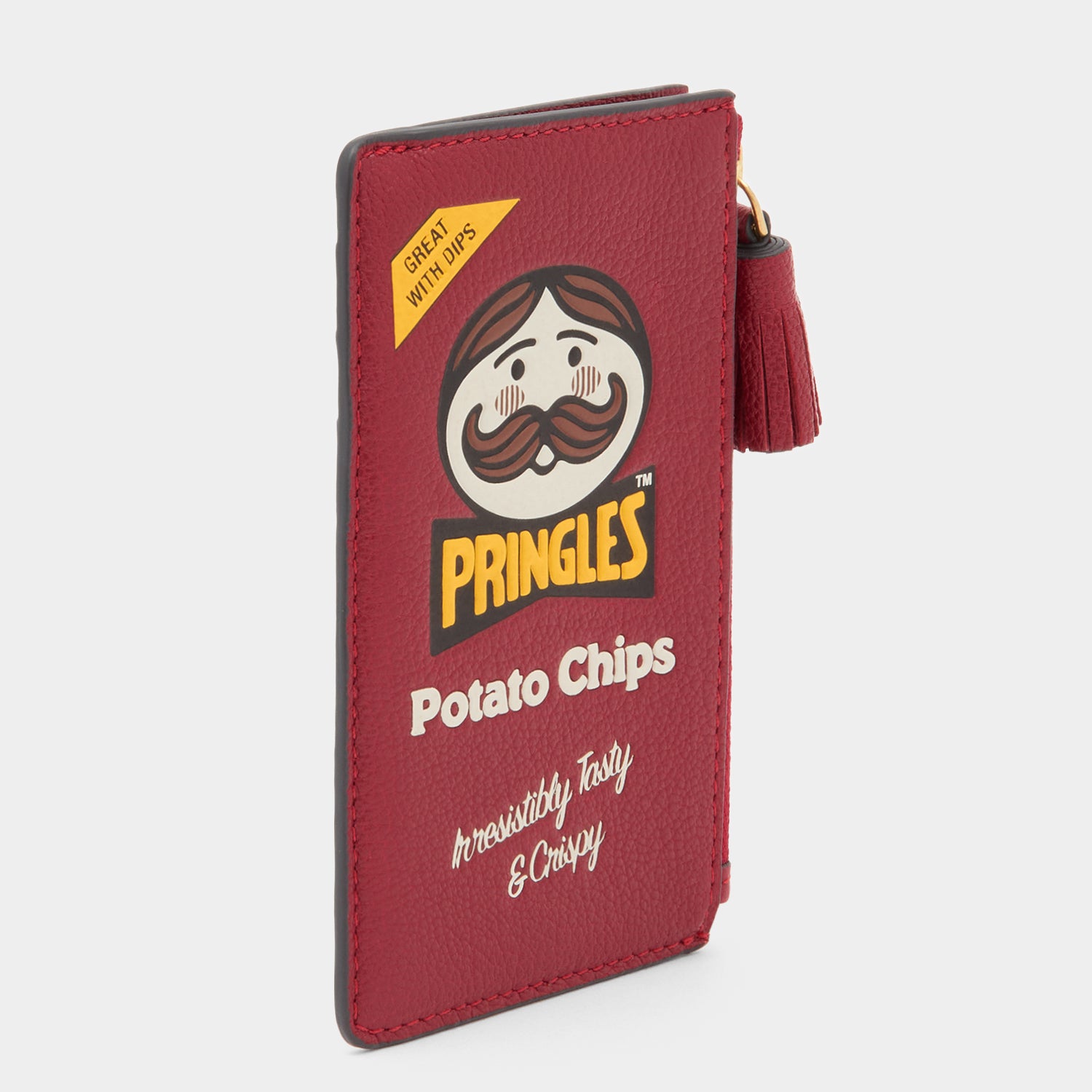 Anya Brands Pringles Zip Card Case -

          
            Smooth Leather in Vampire Red -
          

          Anya Hindmarch UK
