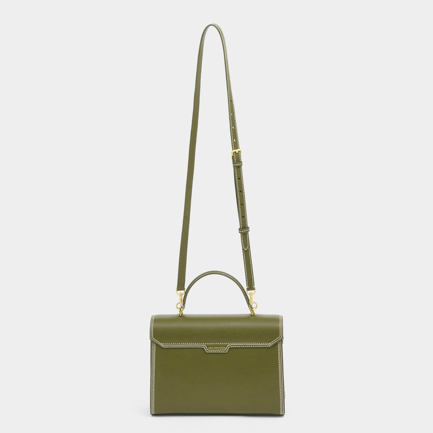 Mortimer Stitch Top Handle -

          
            Suede Leather in Bonsai Green -
          

          Anya Hindmarch UK
