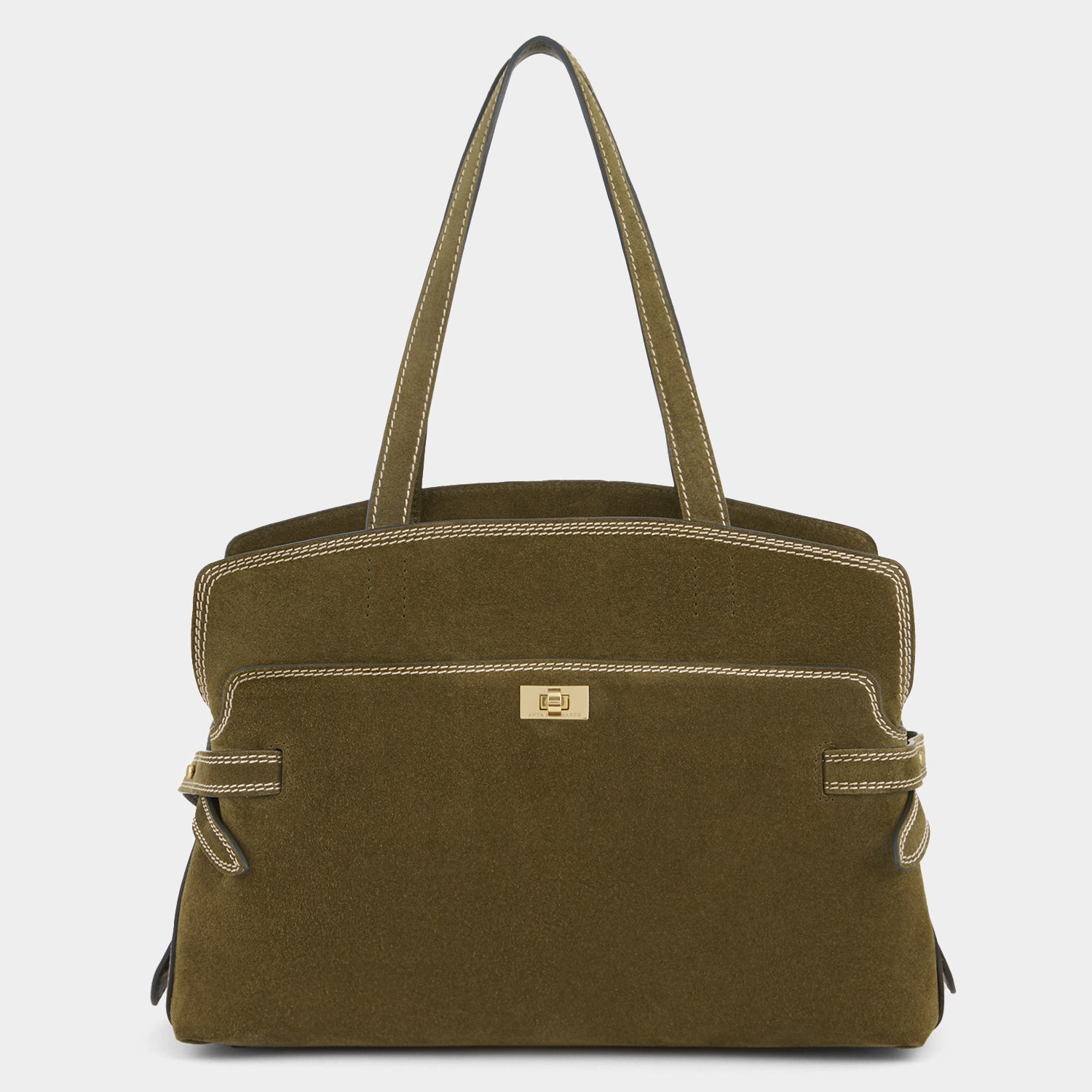 Wilson Stitch Shoulder Bag -

          
            Suede Leather in Bonsai Green -
          

          Anya Hindmarch UK
